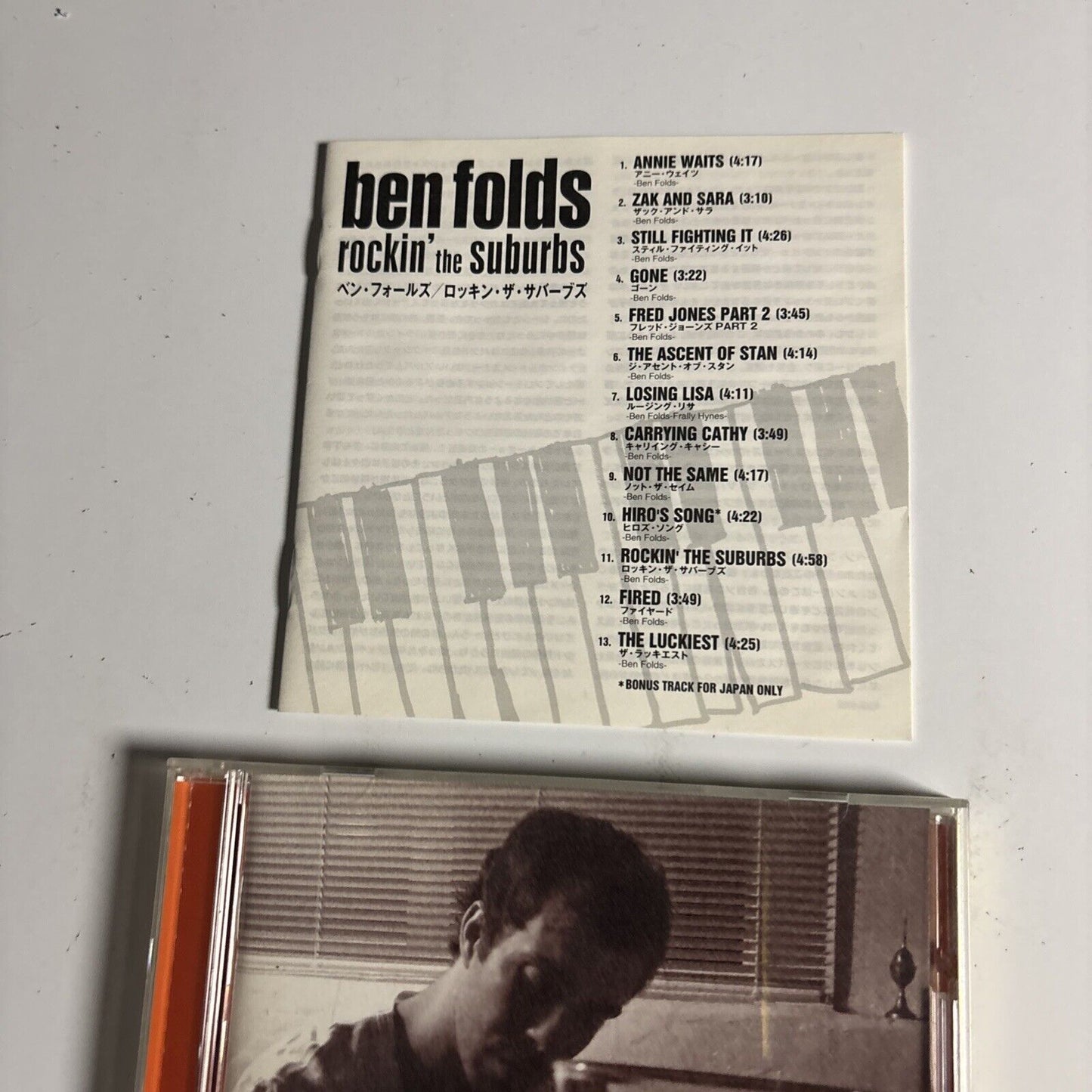 Ben Folds – Rockin' The Suburbs (CD, 2001) esca-8352 Japan