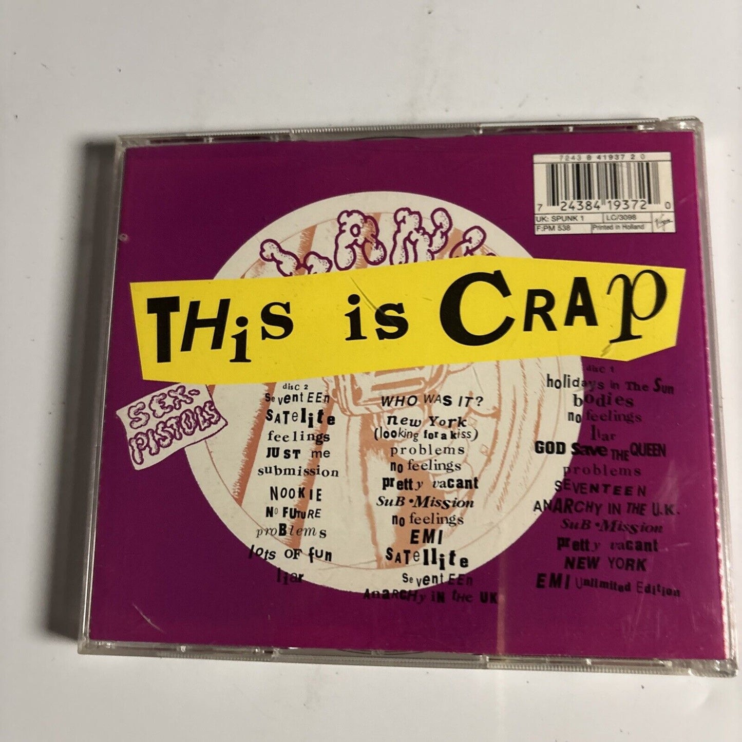 Never Mind The Bollocks Here's The Sex Pistols / Spunk (CD, 1996, 2-Disc)