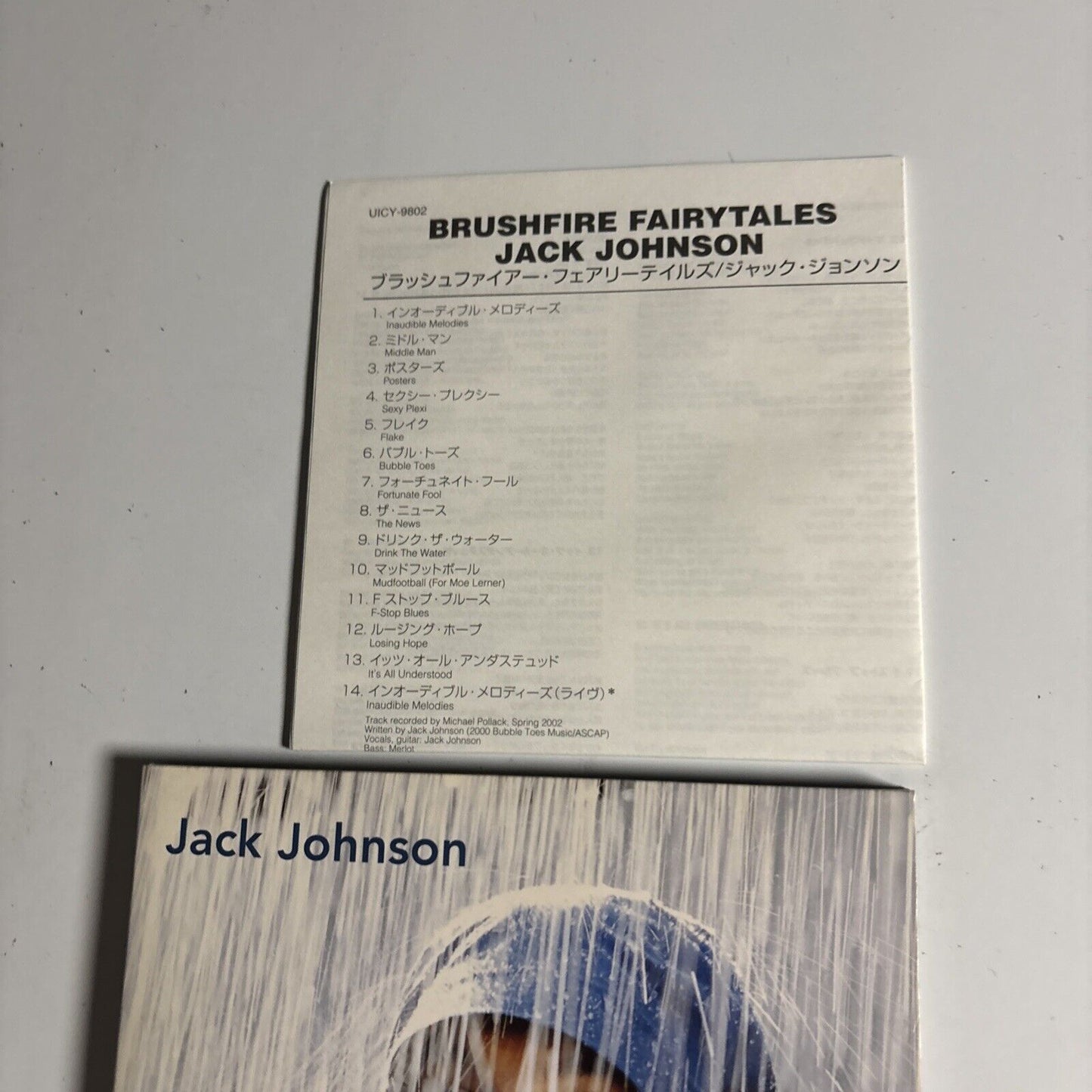 Jack Johnson – Brushfire Fairytales (CD, 2005) uicy-9802 Japan Digipak