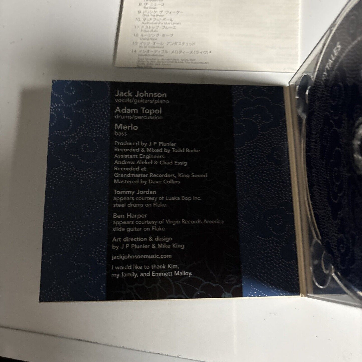 Jack Johnson – Brushfire Fairytales (CD, 2005) uicy-9802 Japan Digipak
