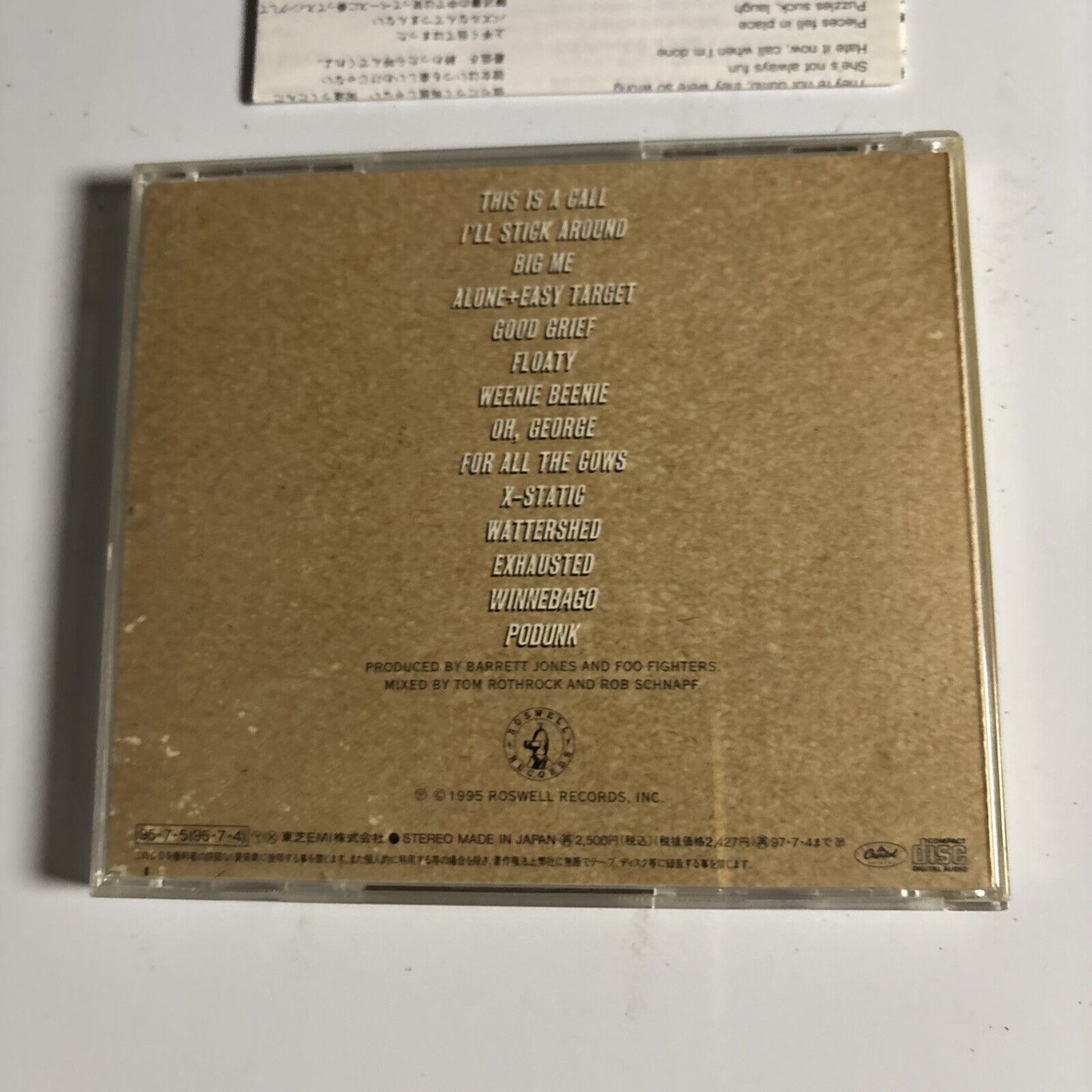 Foo Fighters – Foo Fighters (CD, 1995) tocp-8622 Japan