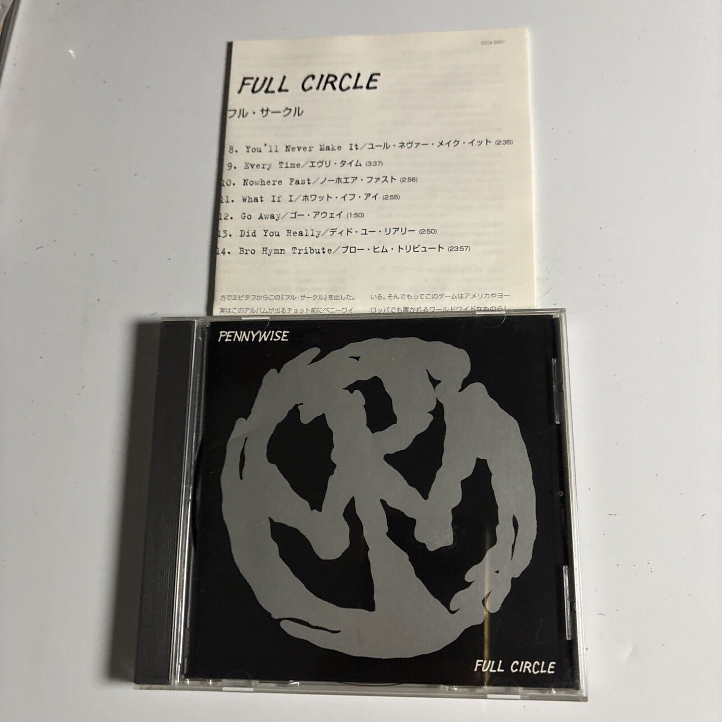 Pennywise – Full Circle (CD, 1997) esca-6691 Japan