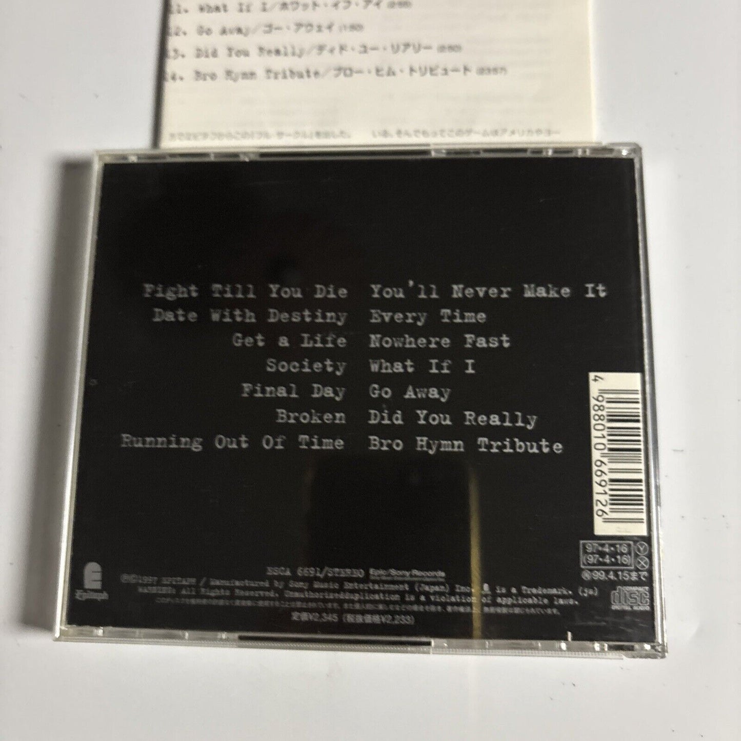 Pennywise – Full Circle (CD, 1997) esca-6691 Japan