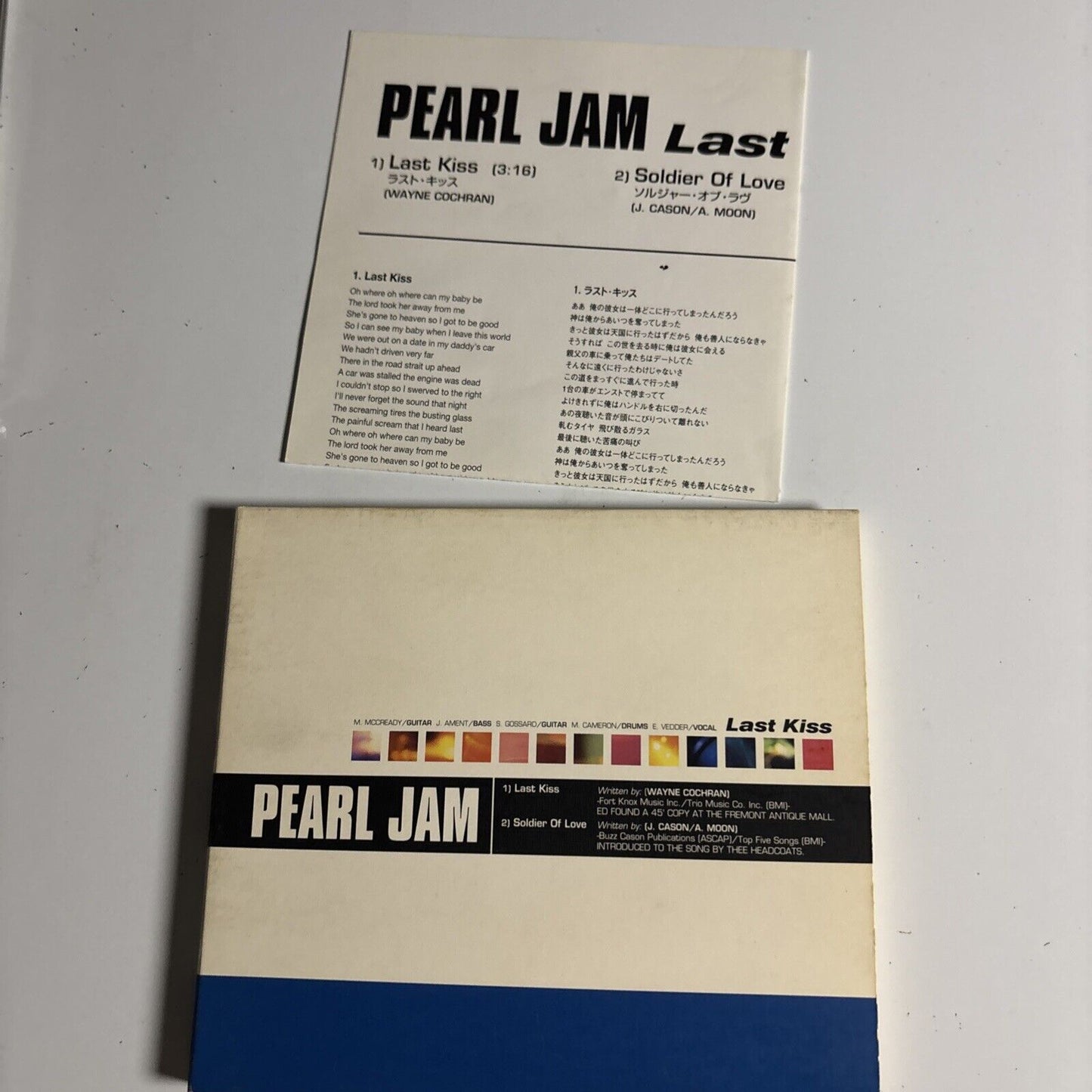 Pearl Jam – Last Kiss (CD, 1999) srcs-8969 Japan Digipak