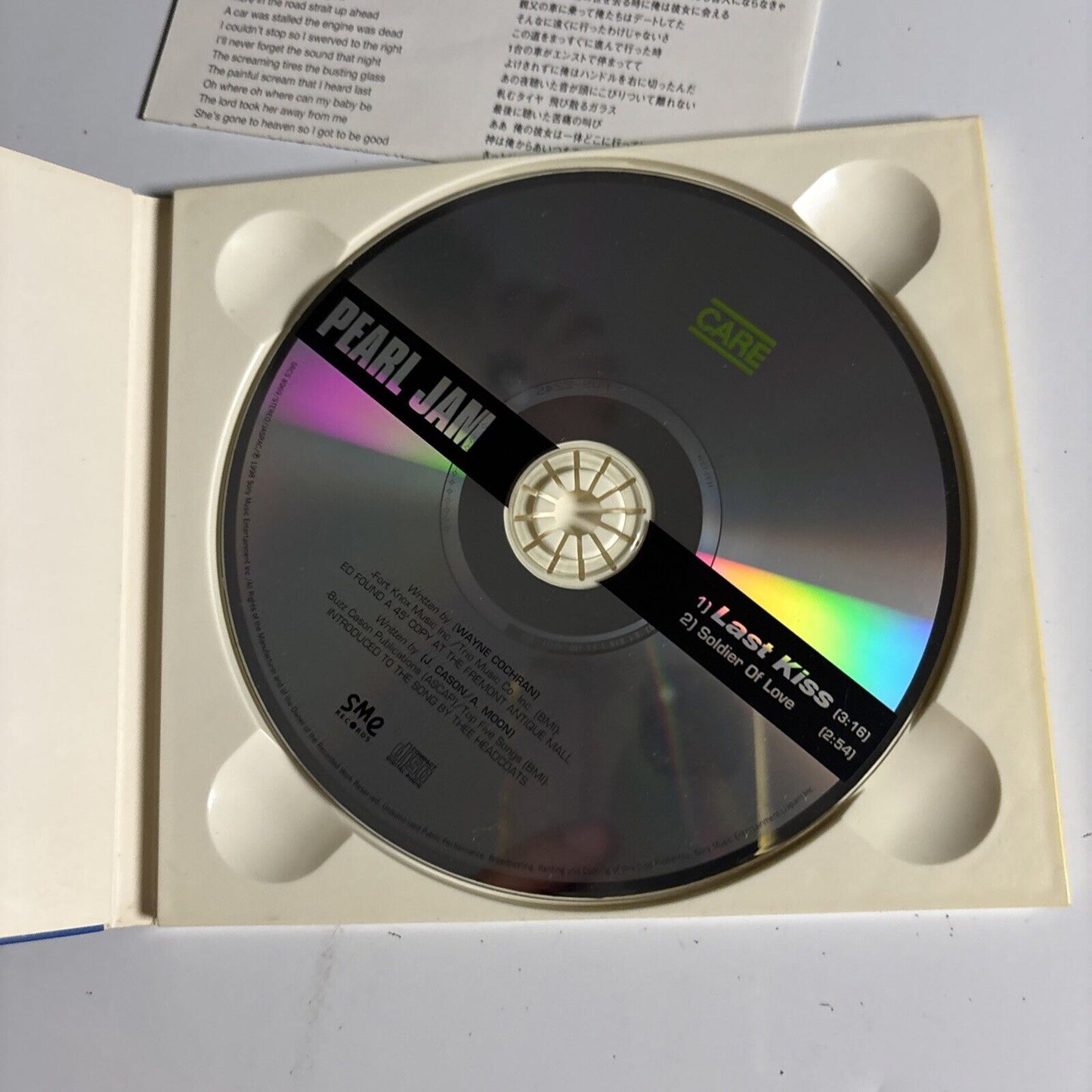 Pearl Jam – Last Kiss (CD, 1999) srcs-8969 Japan Digipak