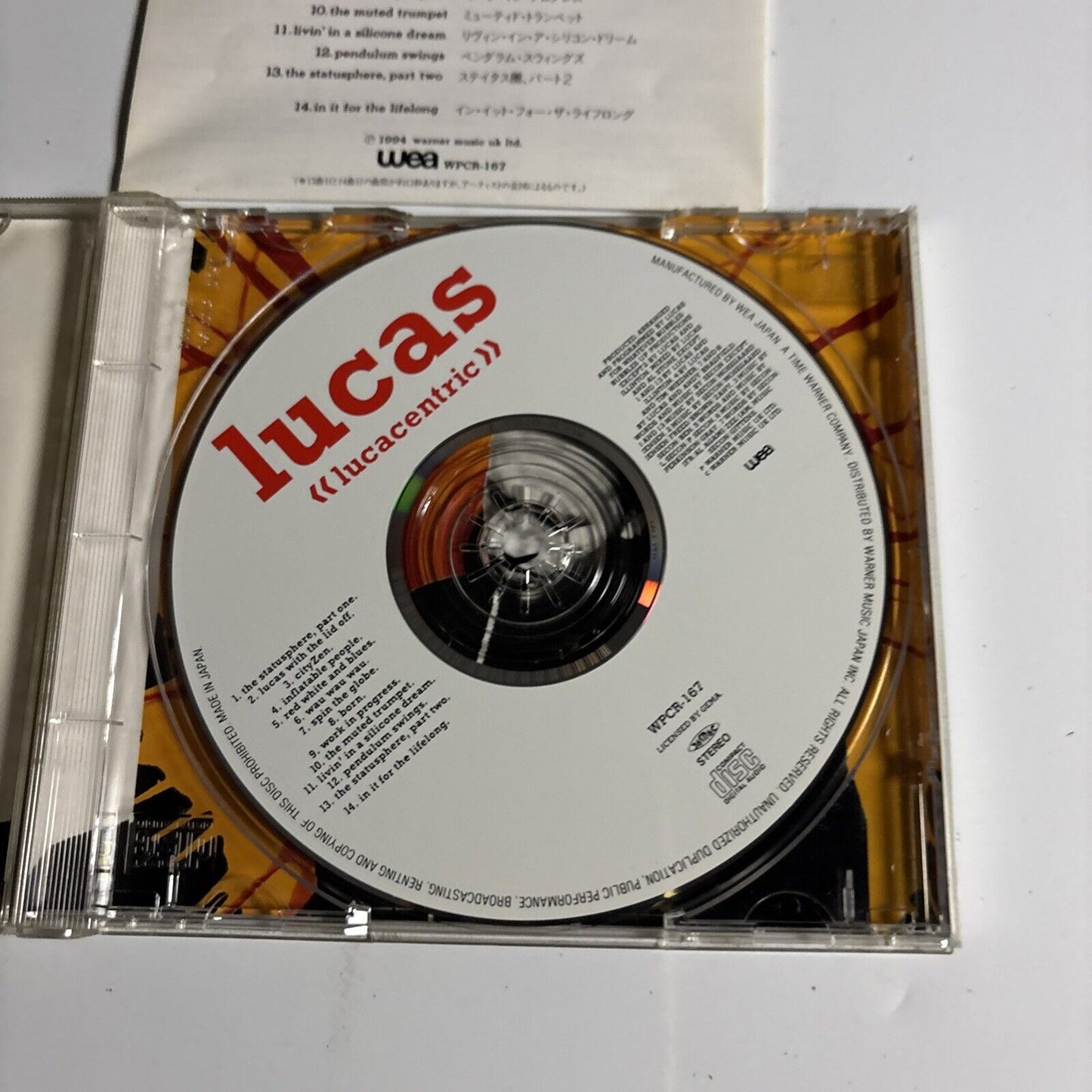 Lucas – Lucacentric (CD, 1994) wpcr-167 Japan