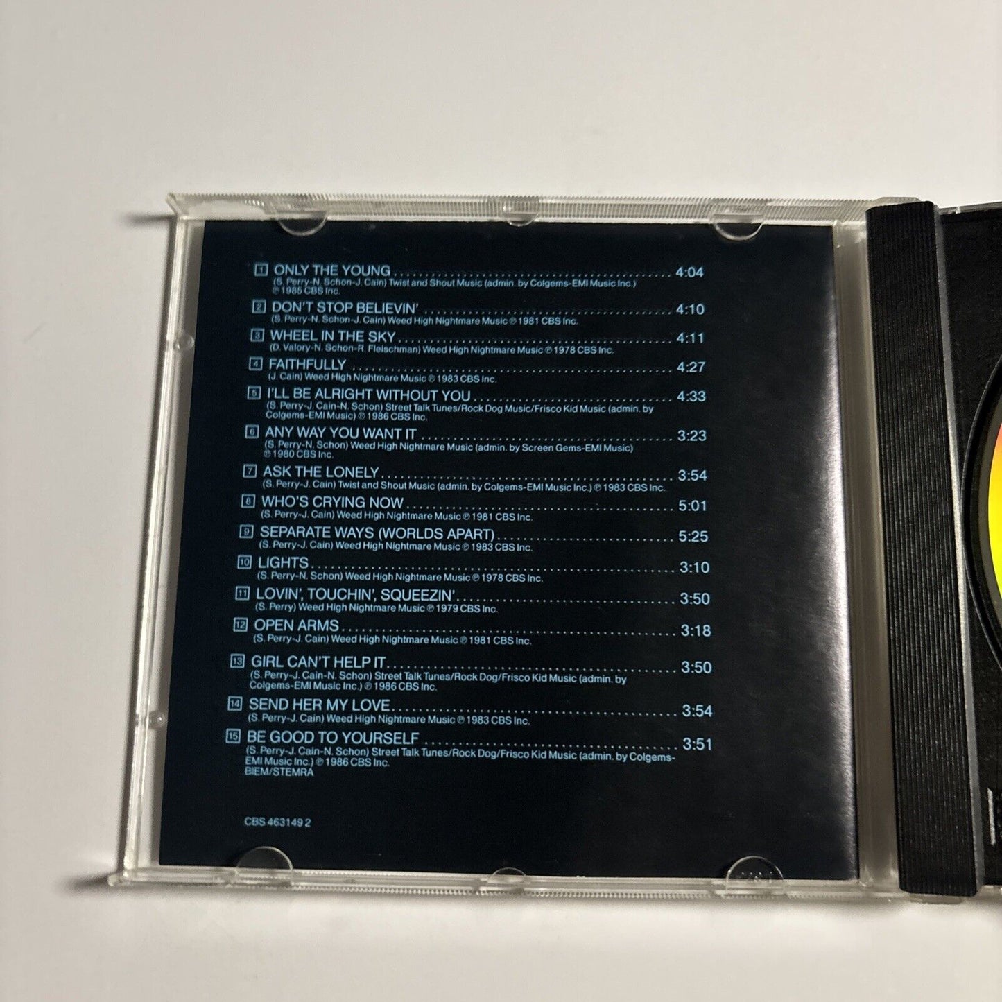 Journey – Greatest Hits (CD, 1988) CBS 463149 2