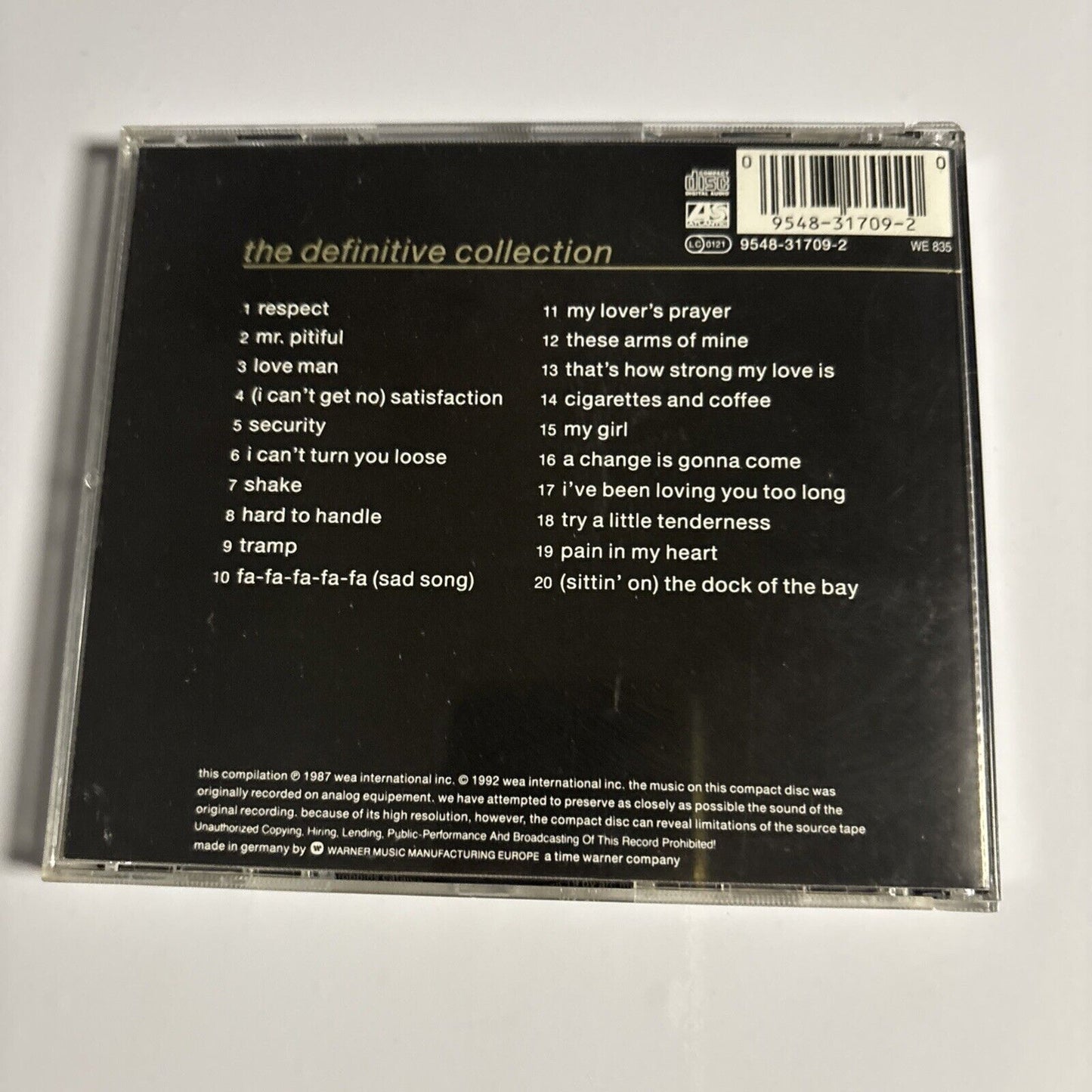 Otis Redding – The Dock Of The Bay - The Definitive Collection (CD, 1992)