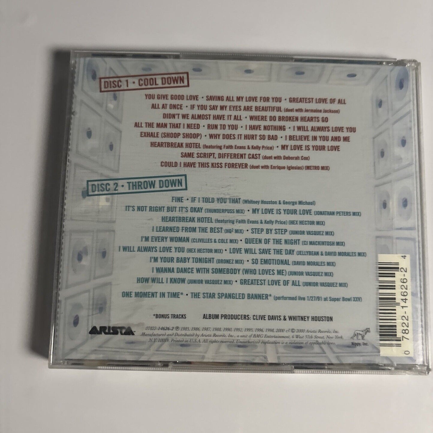 Whitney Houston – The Greatest Hits (CD, 2000, 2-Disc)