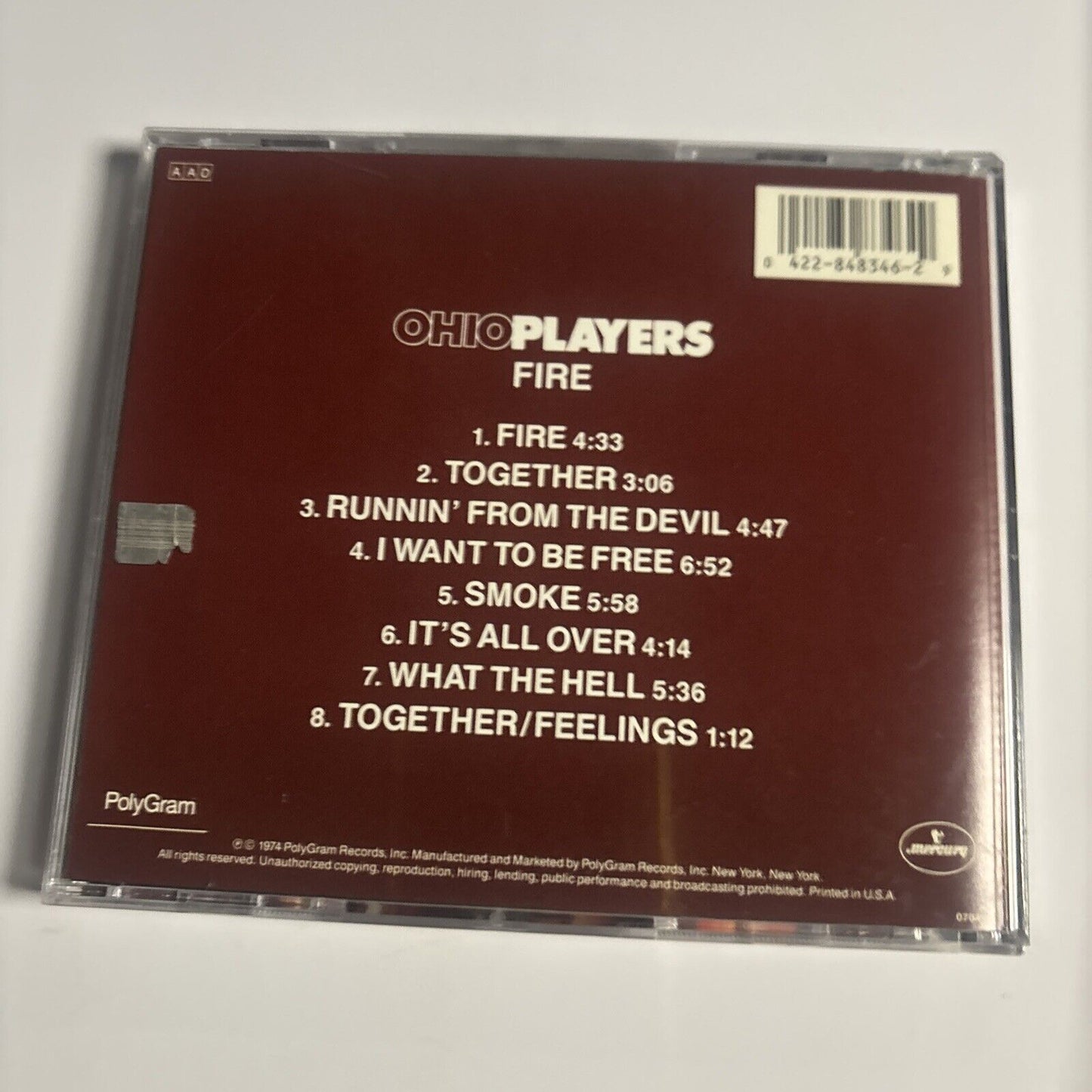 Ohio Players – Fire (CD, 1991) 848 346-2