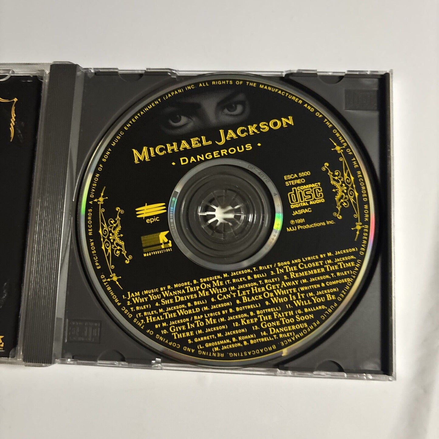 Michael Jackson – Dangerous (CD, 1991) esca-5500 Japan