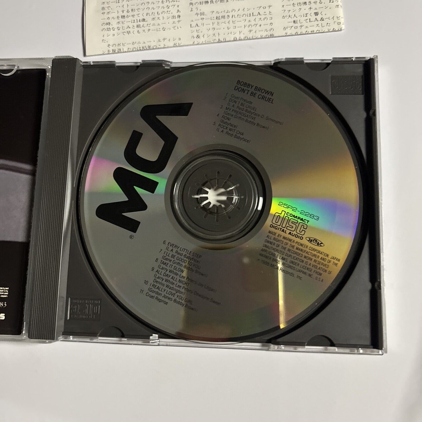 Bobby Brown – Don't Be Cruel (CD, 1988) 25p2-2283  Japan