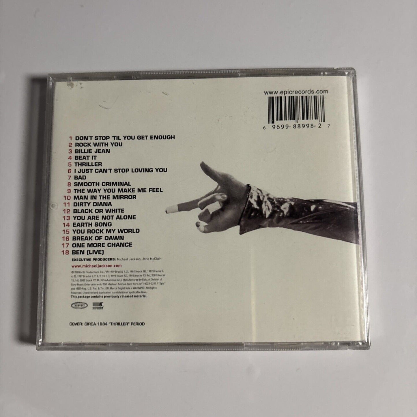 Michael Jackson – Number Ones (CD, 2003) EK 88998