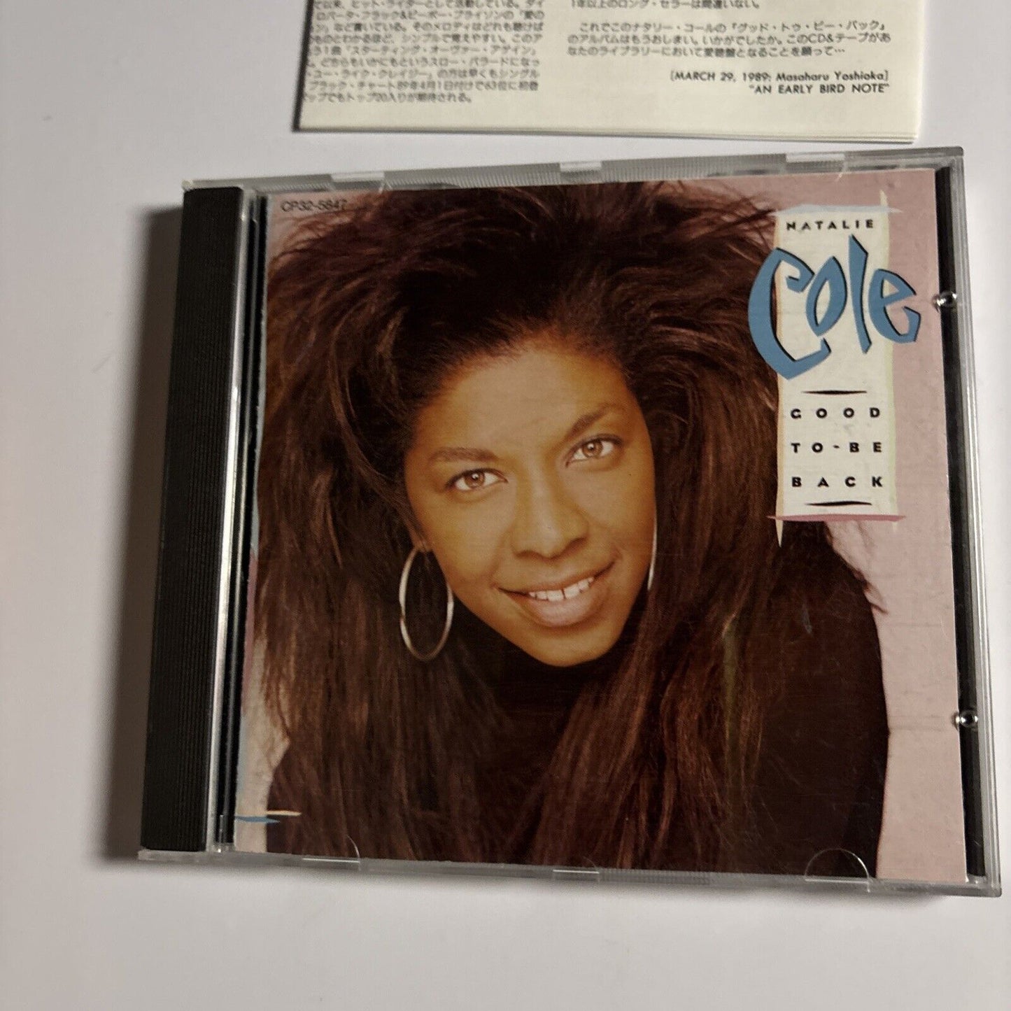 Natalie Cole – Good To Be Back (CD, 1990) cp32-5847 Japan