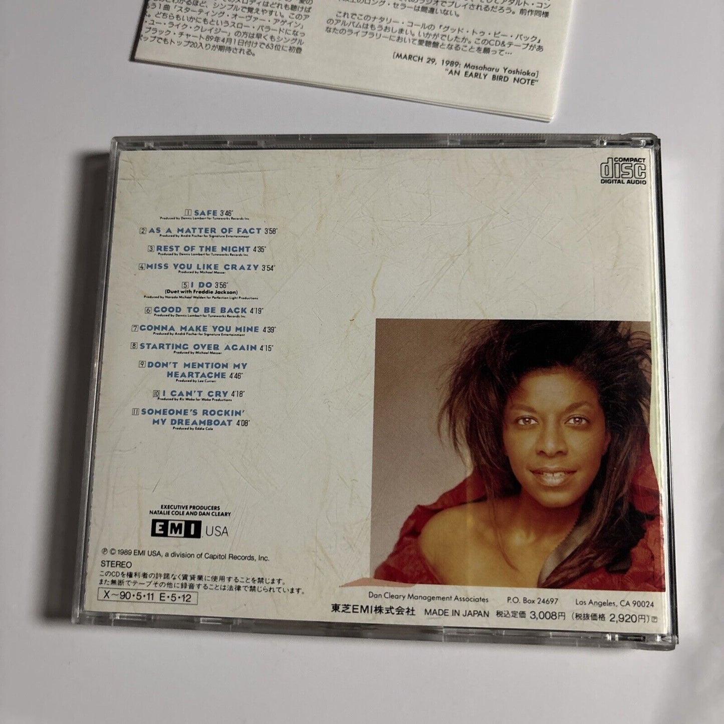 Natalie Cole – Good To Be Back (CD, 1990) cp32-5847 Japan