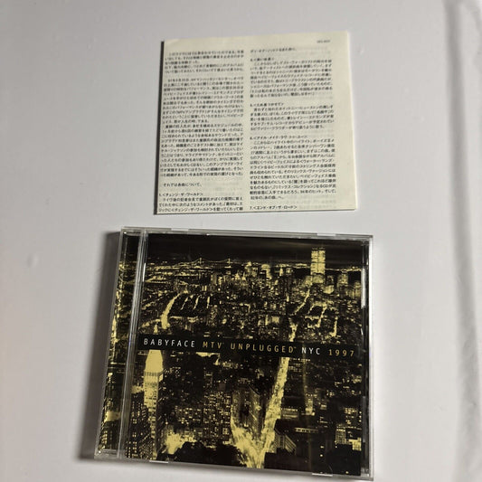 Babyface – MTV Unplugged NYC 1997 (CD, 1997) srcs-8533 Japan