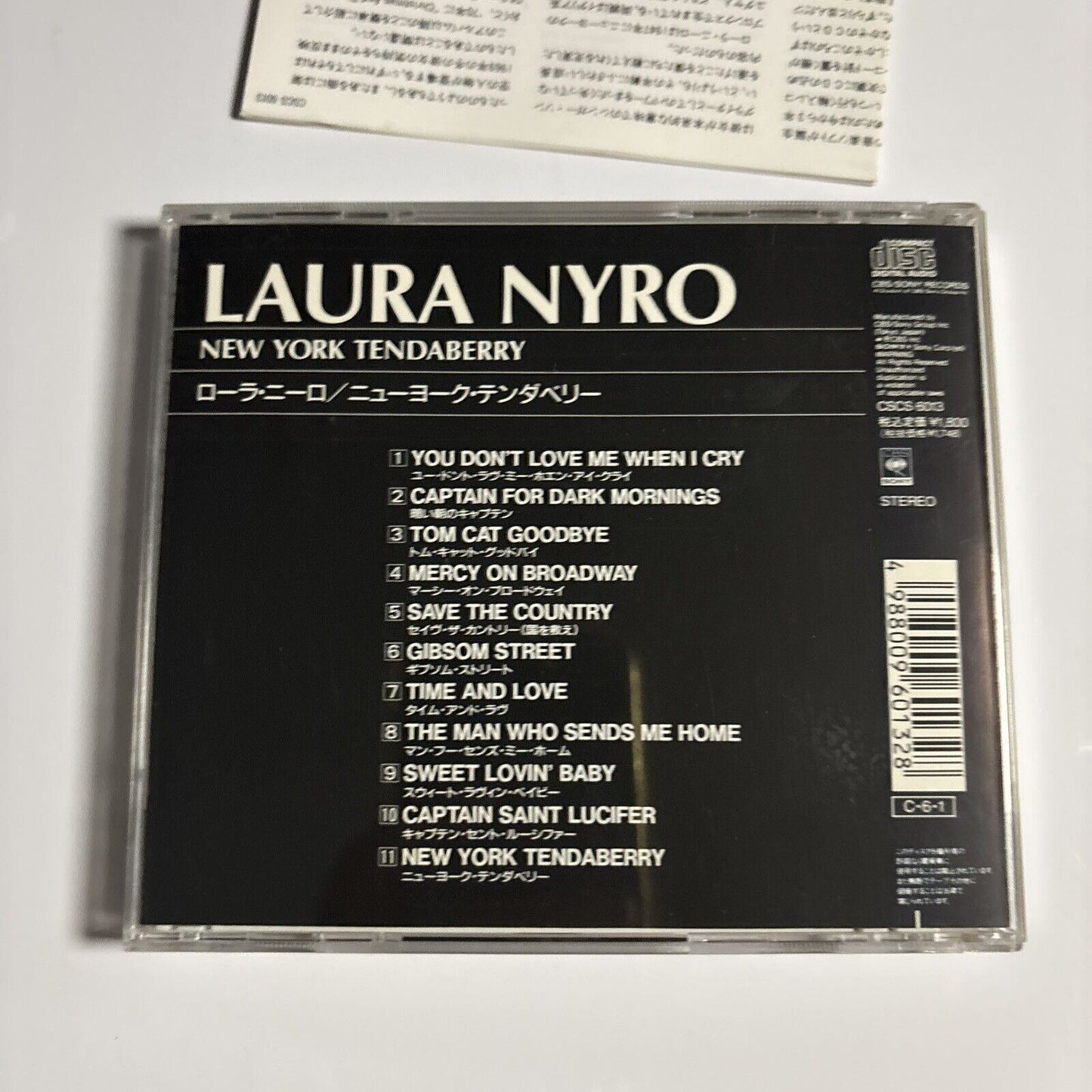 Laura Nyro – New York Tendaberry (CD, 1990) cscs-6013 Japan