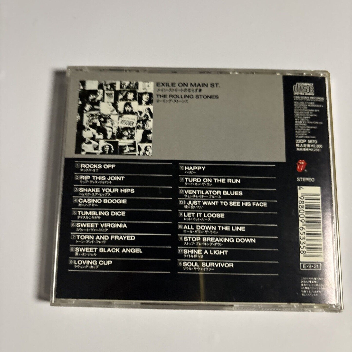 The Rolling Stones – Exile On Main St. (CD, 1989) 23dp-5570 Japan
