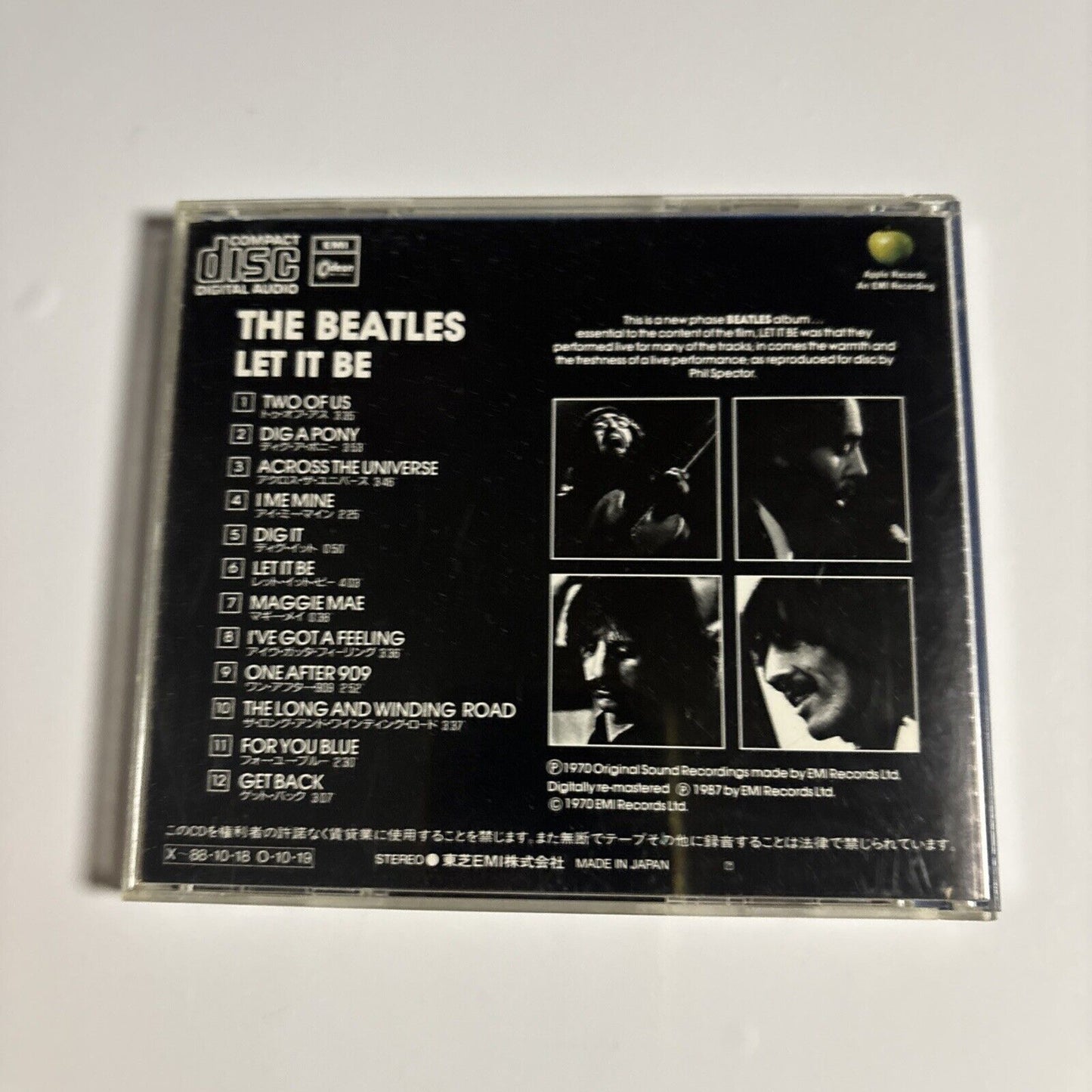 The Beatles – Let It Be (CD, 1970) cp32-5333 Japan