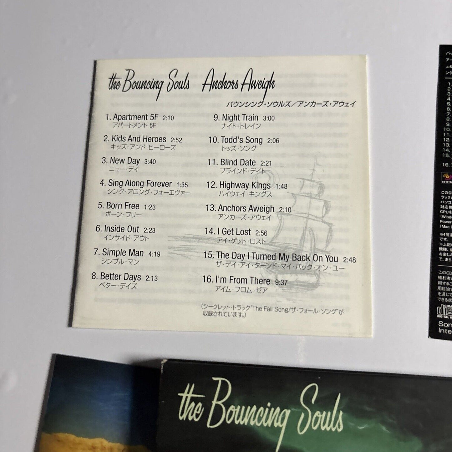The Bouncing Souls – Anchors Aweigh (CD, 2003) eicp-264 Japan obi, digipak