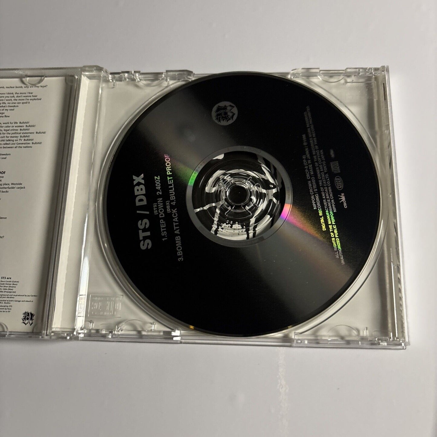 DBX / STS – Bomb Attack / Step Down (CD, 1995) crcp-8 Japan