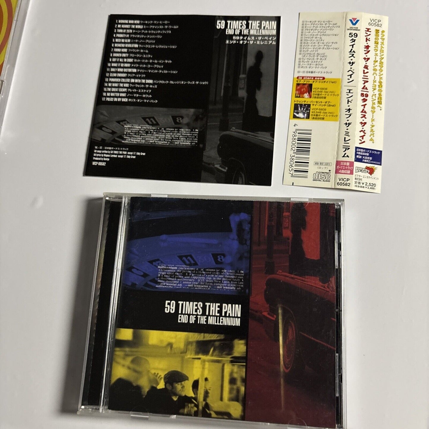 59 Times The Pain – End Of The Millennium (CD, 1998) Bonus Japan Track, obi