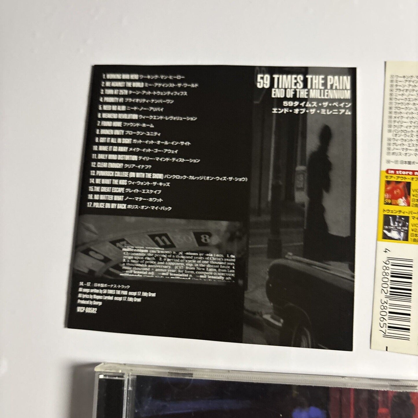 59 Times The Pain – End Of The Millennium (CD, 1998) Bonus Japan Track, obi