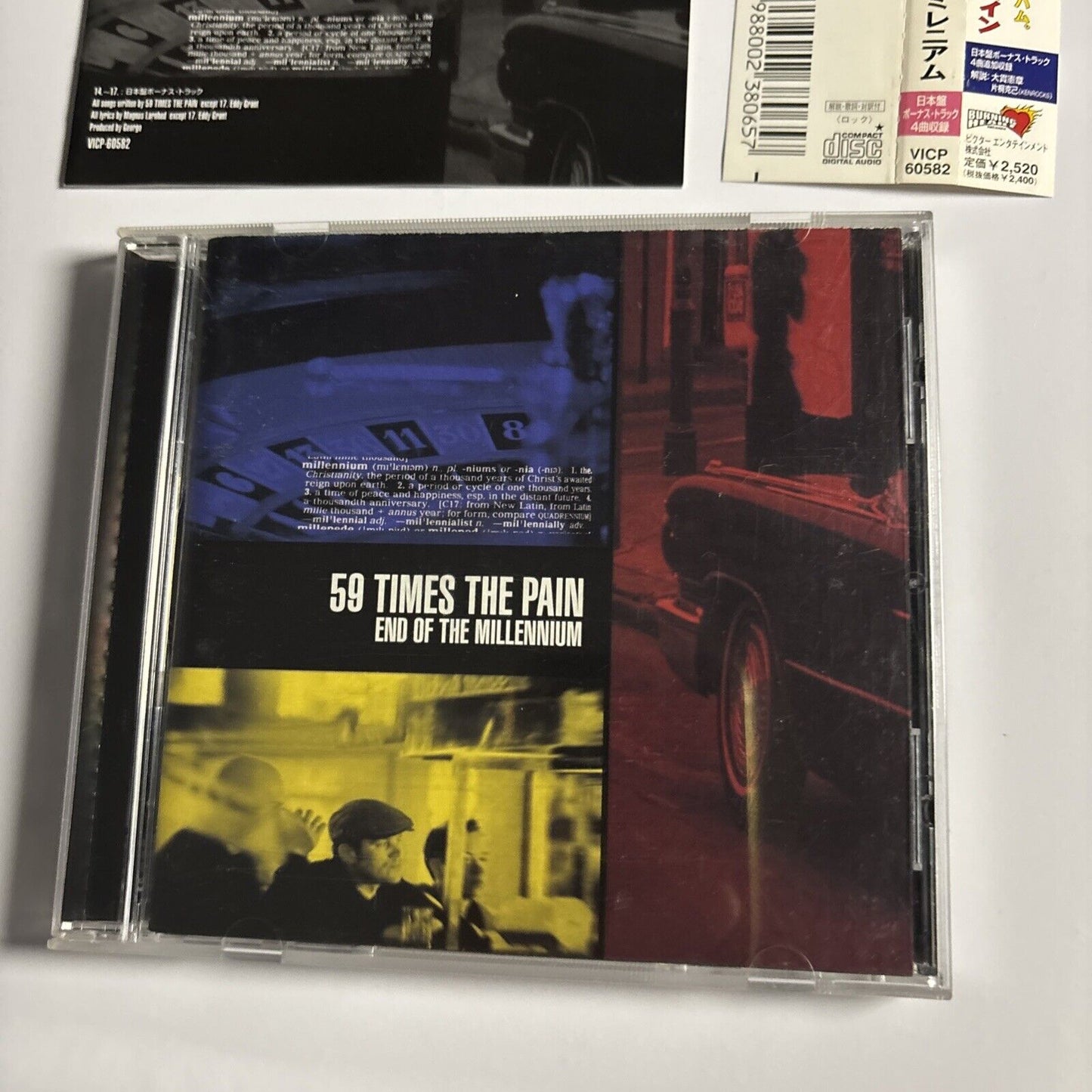59 Times The Pain – End Of The Millennium (CD, 1998) Bonus Japan Track, obi