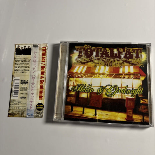 TOTALFAT – Hello & Goodnight  (CD, 2007) ckcs-2001 Japan obi
