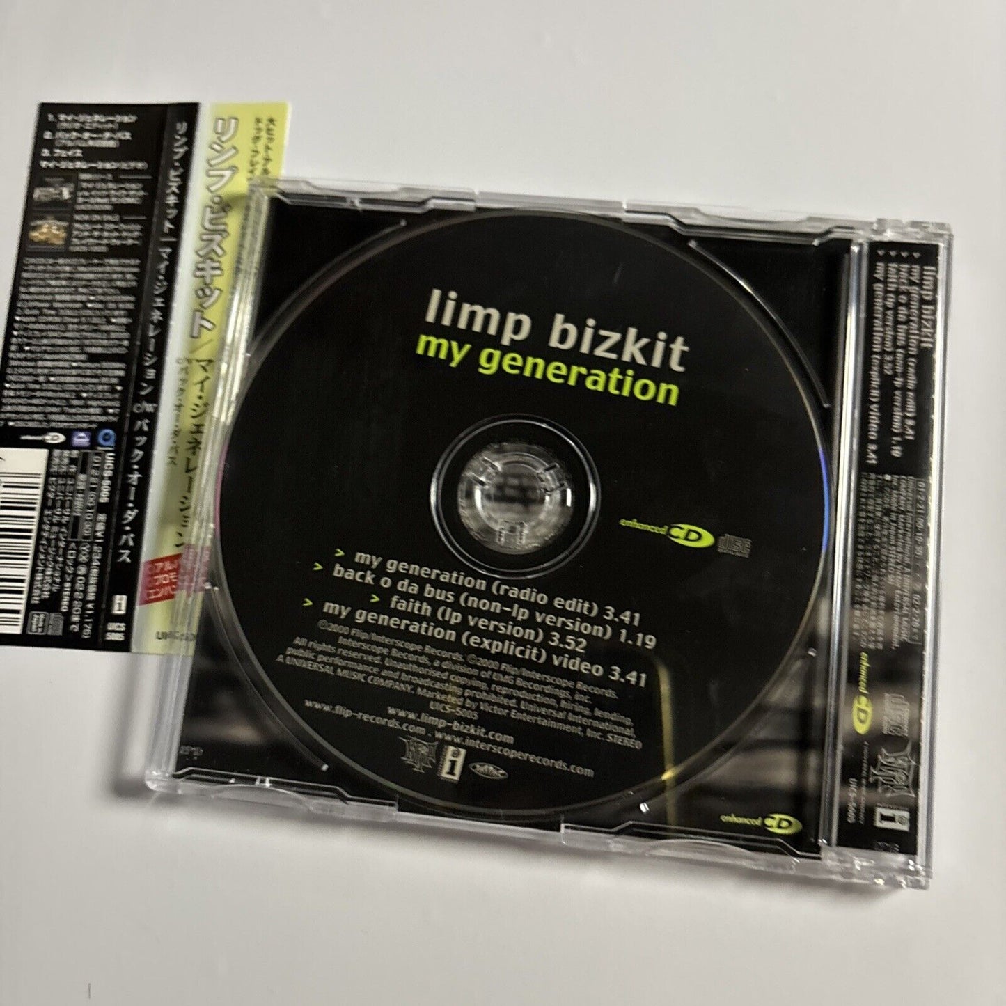 Limp Bizkit – My Generation (CD, 2001) uics-5005 Japan obi