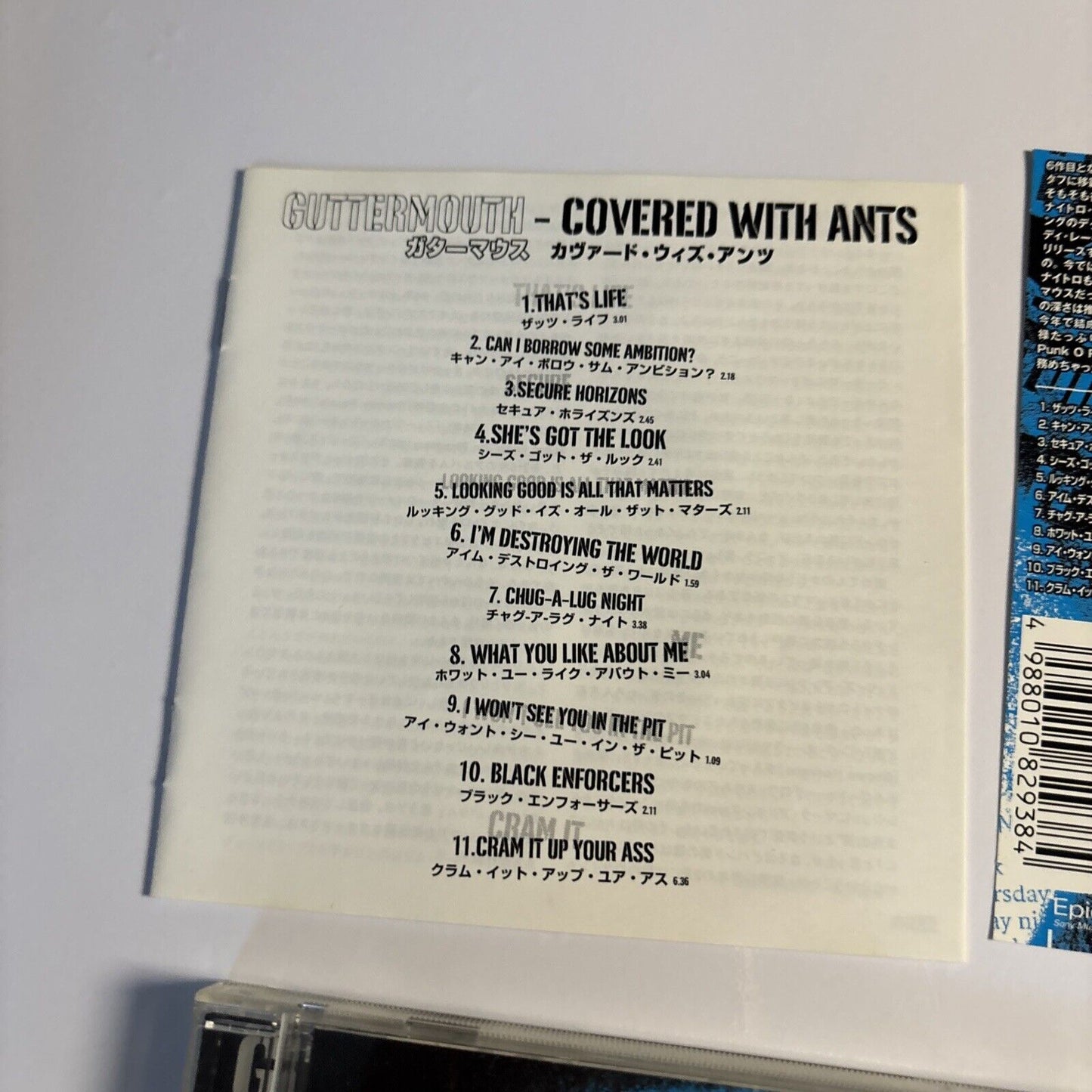 Guttermouth – Covered With Ants (CD, 2001) ESCA 8293 Japan obi