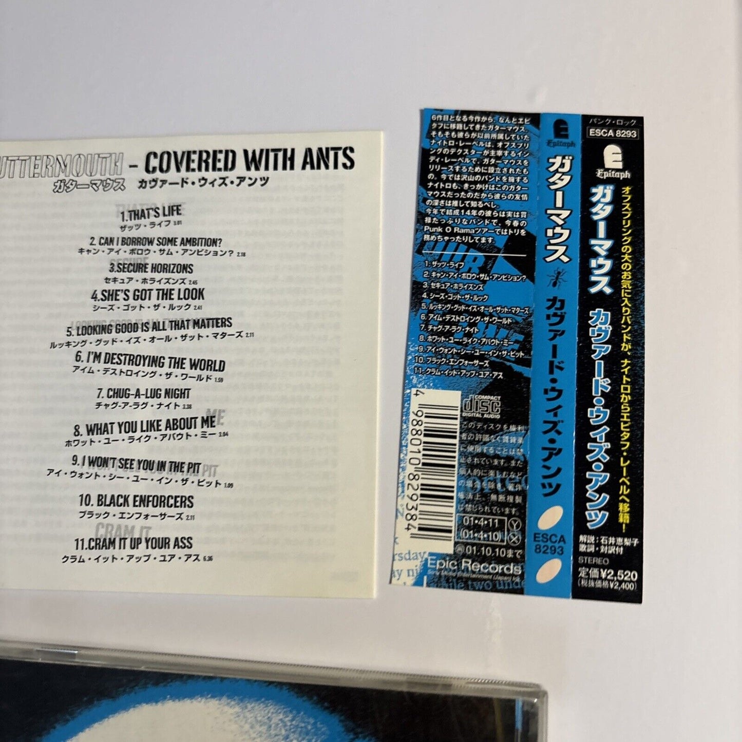 Guttermouth – Covered With Ants (CD, 2001) ESCA 8293 Japan obi