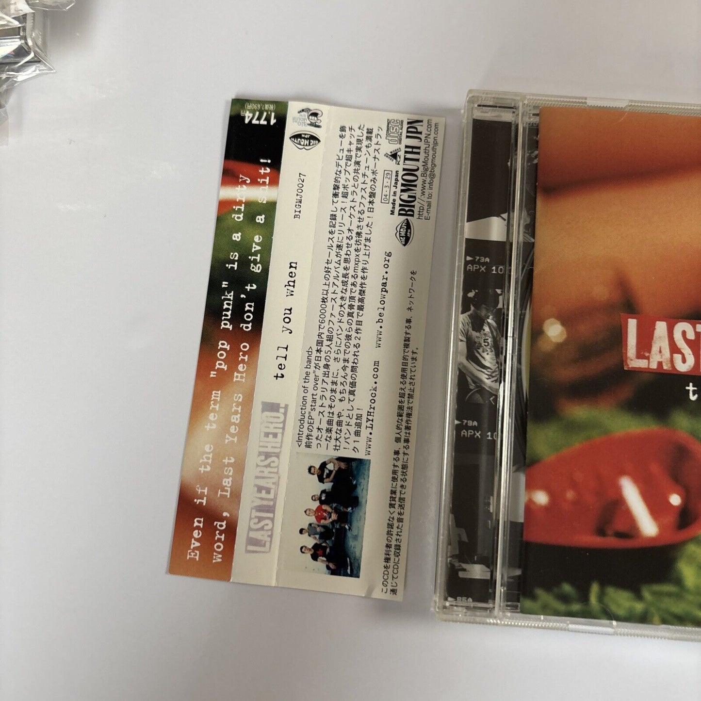 Last Years Hero – Tell You When (CD, 2004) bigmj0027 Japan obi