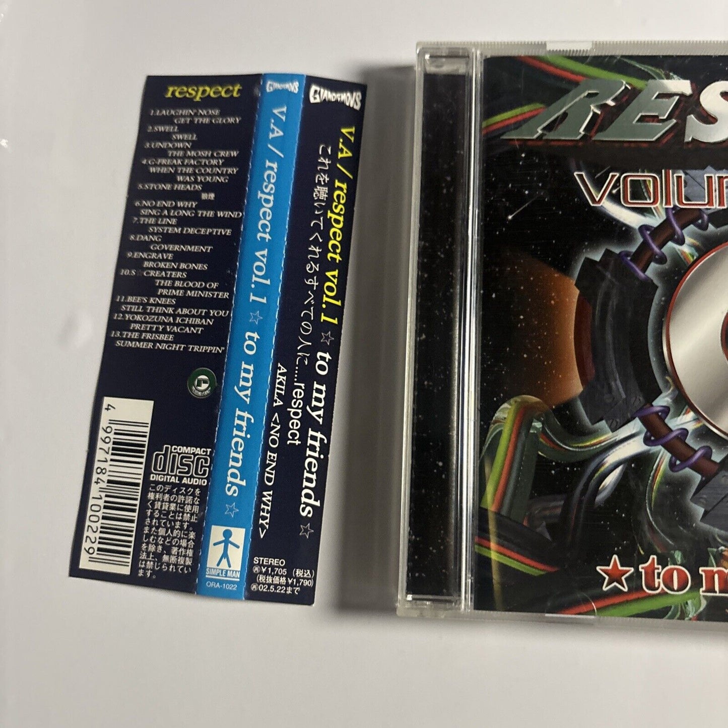 Respect Volume One - To My Friends (CD, 2000) ora-1022 Japan obi
