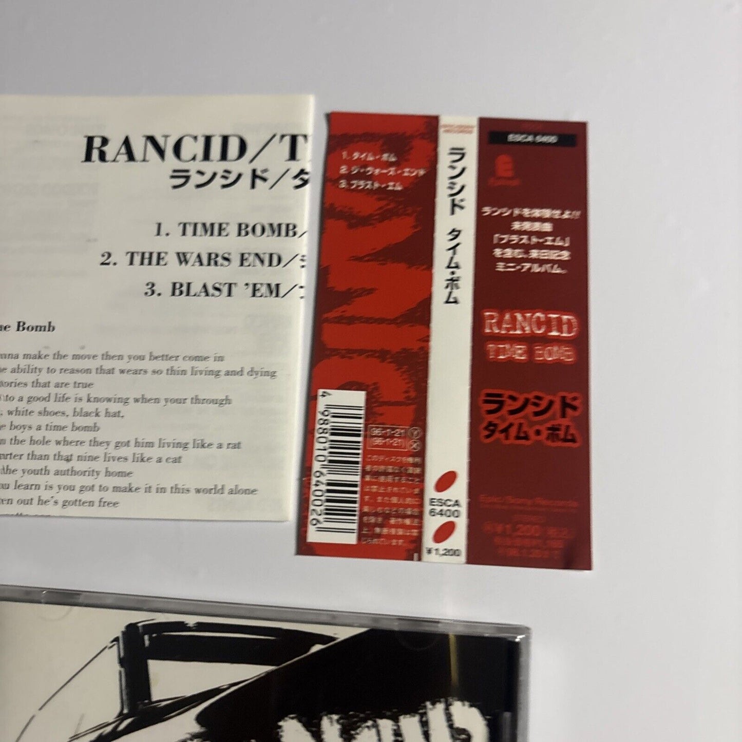 Rancid – Time Bomb (CD, 1996) esca-6400 Japan obi