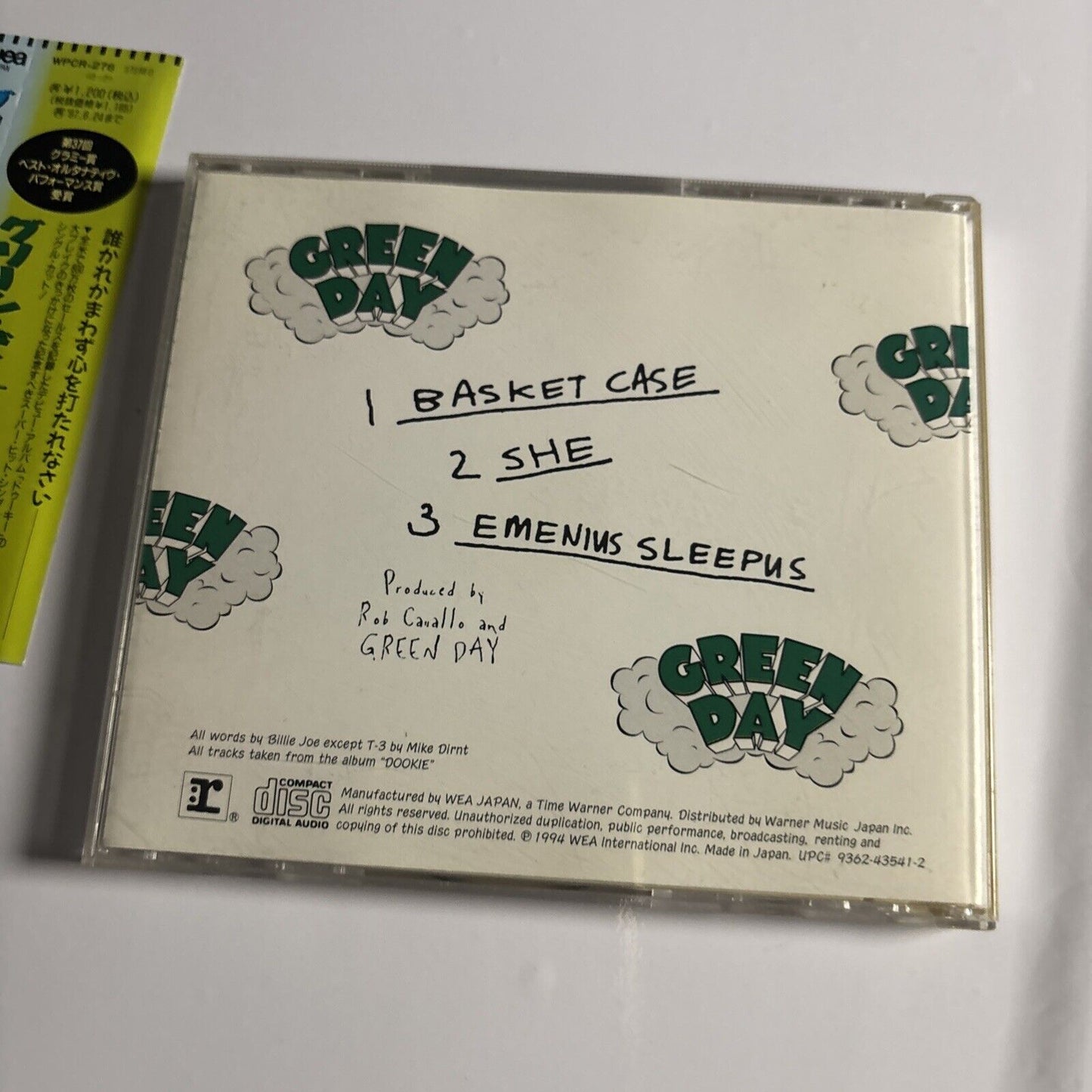 Green Day – Basket Case (CD, 1994) wpcr-276 Japan obi