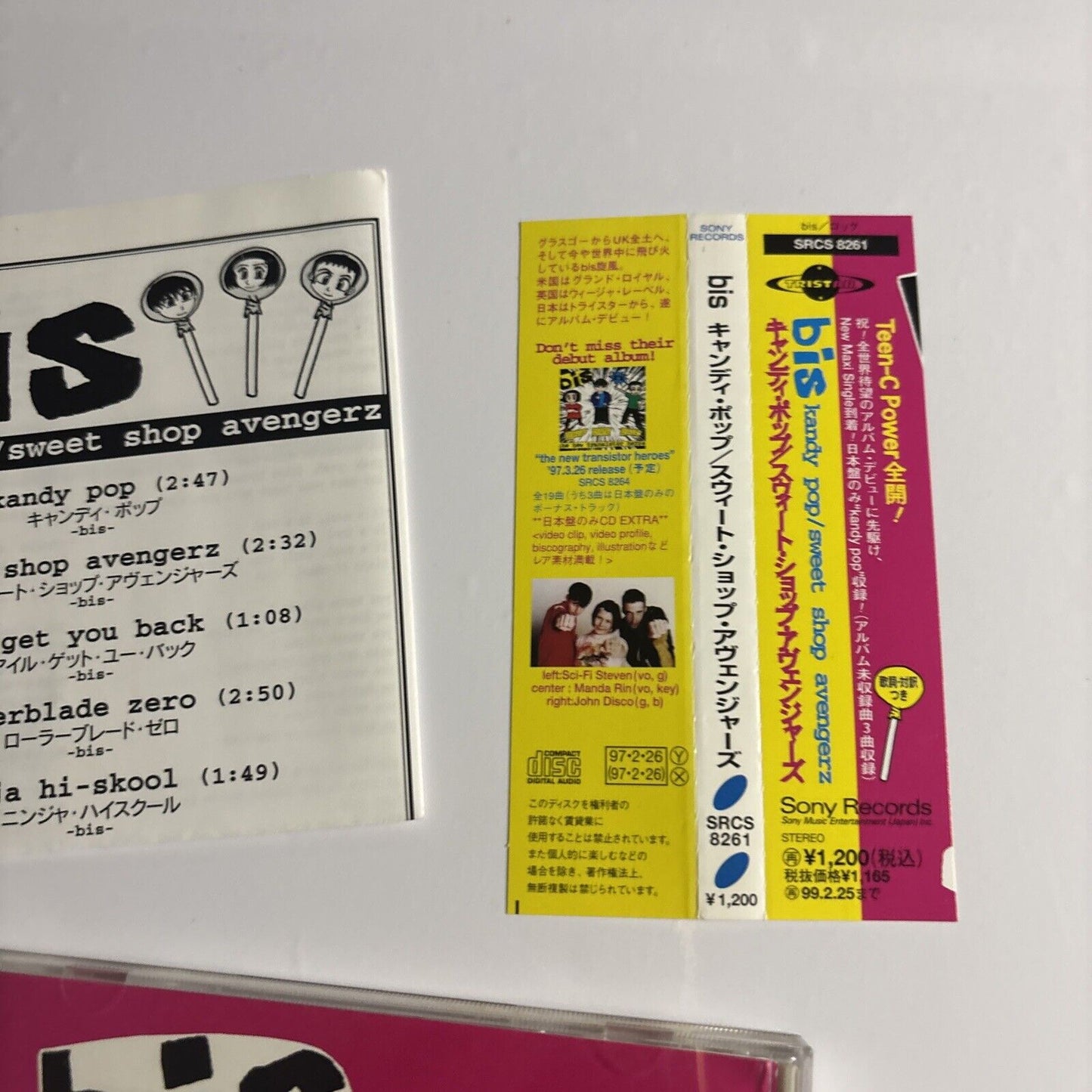 Bis – Kandy Pop / Sweet Shop Avengerz (CD, 1997) SRCS 8261 Japan obi