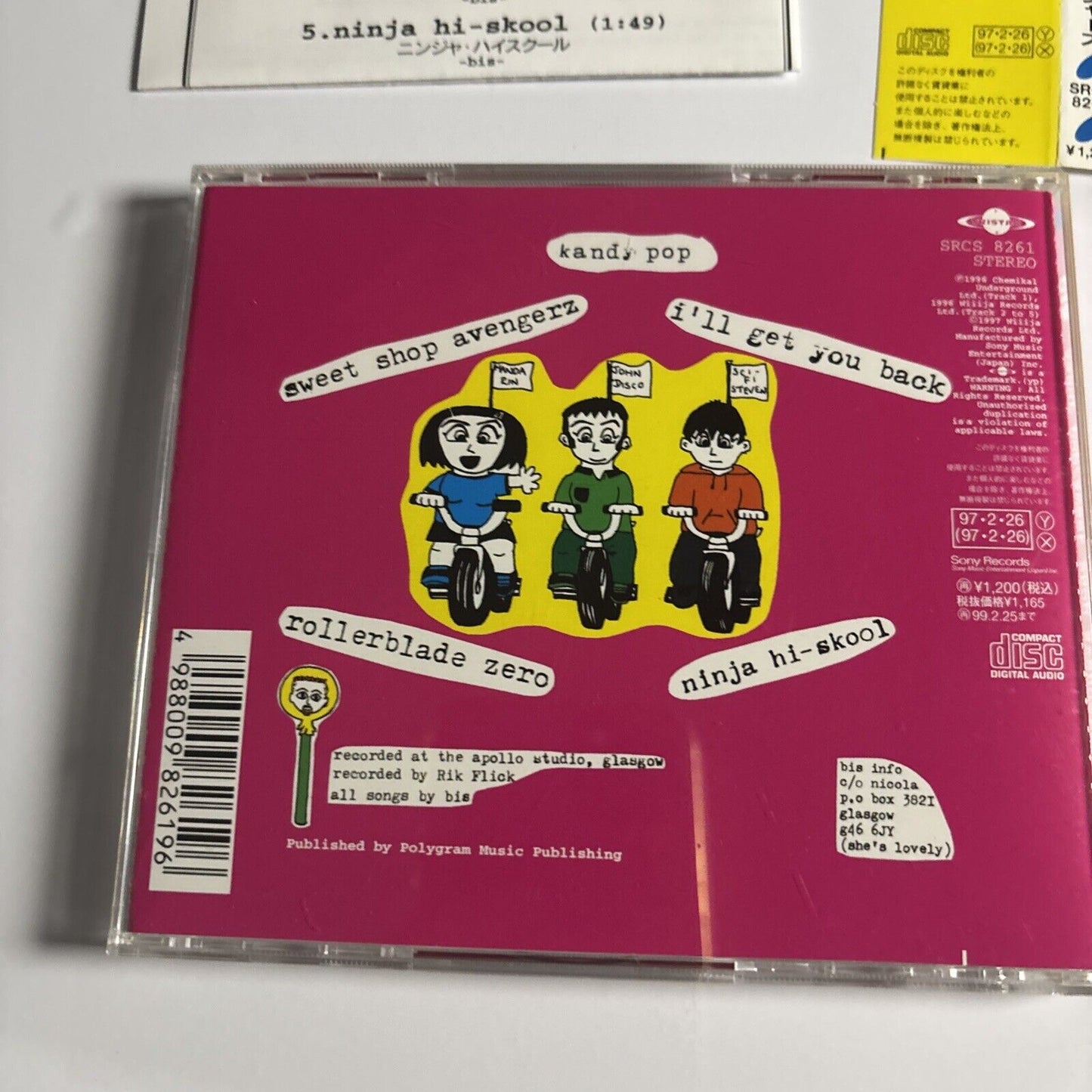 Bis – Kandy Pop / Sweet Shop Avengerz (CD, 1997) SRCS 8261 Japan obi