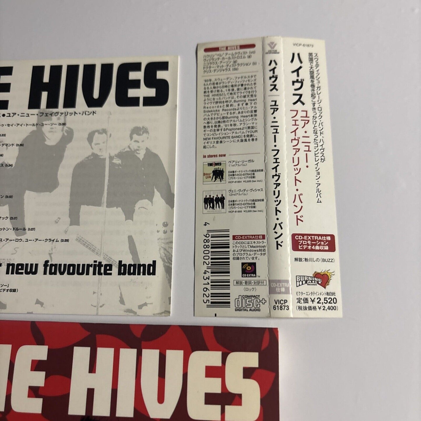 The Hives – Your New Favourite Band (CD, 2002) vicp-61873 Japan obi, digipak