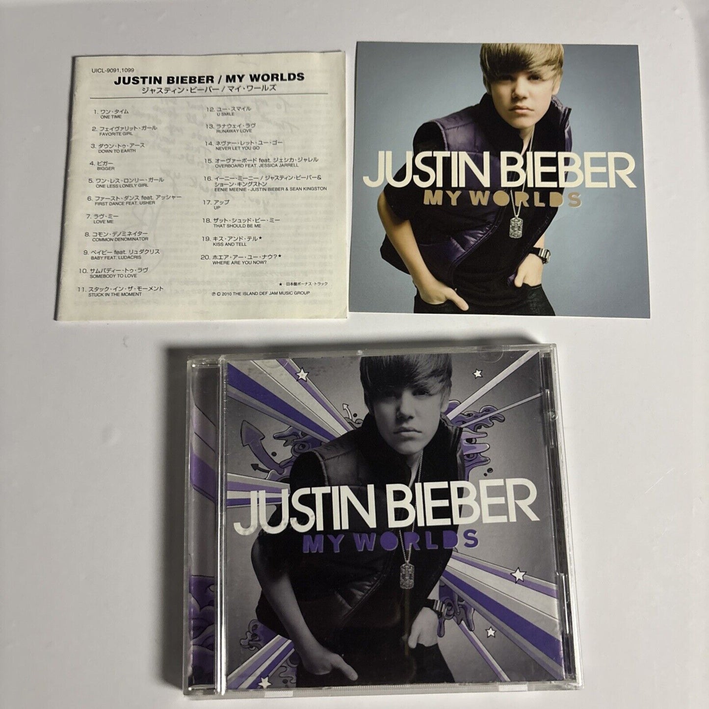 Justin Bieber – My Worlds (CD, 2010) uicl-9091 Japan sticker