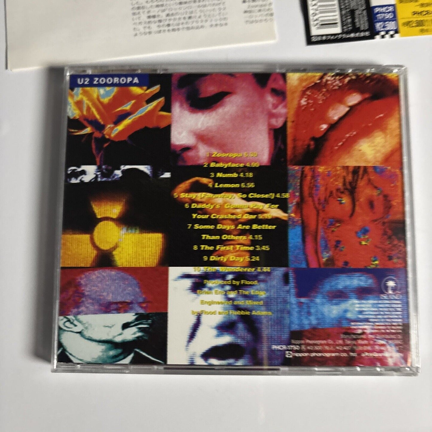 U2 – Zooropa (CD, 1993) phcr-1750 Japan obi