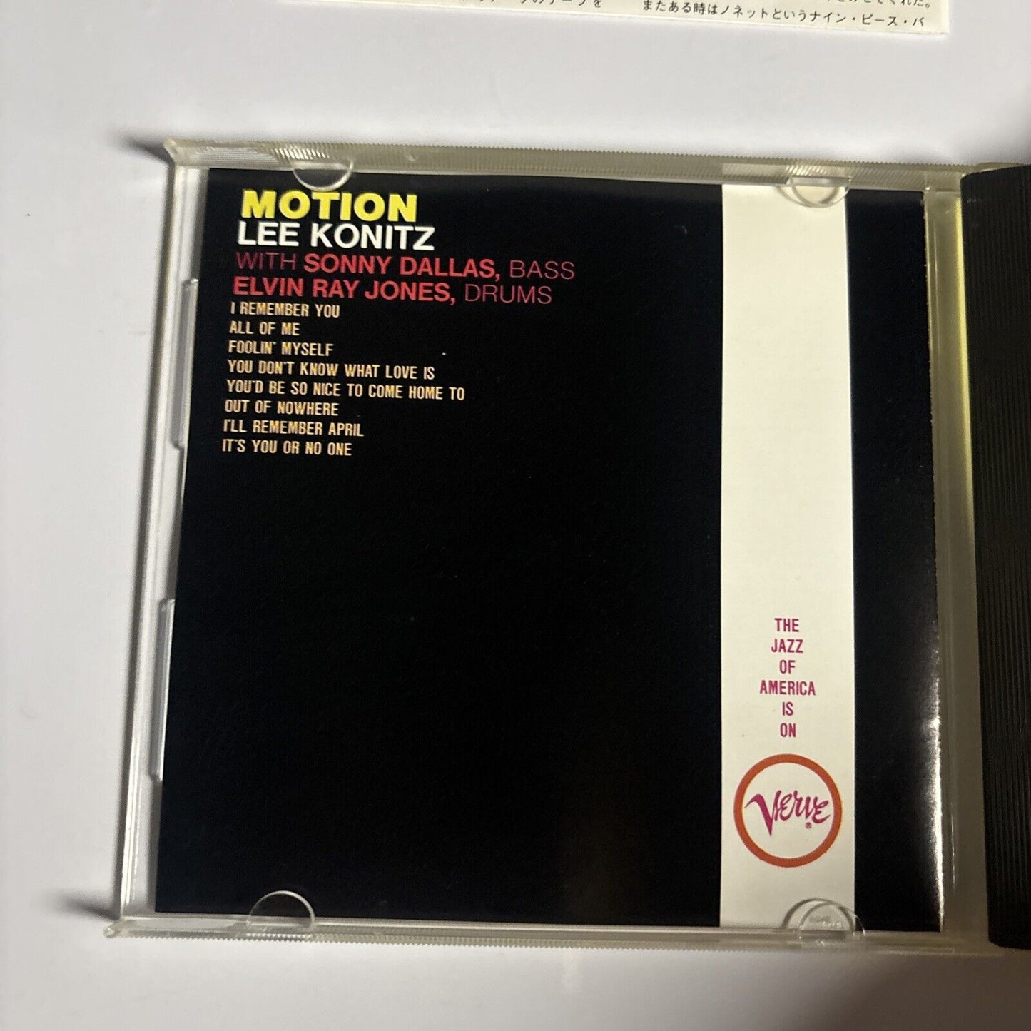 Lee Konitz – Motion (CD, 1990) pocj-1848 Japan