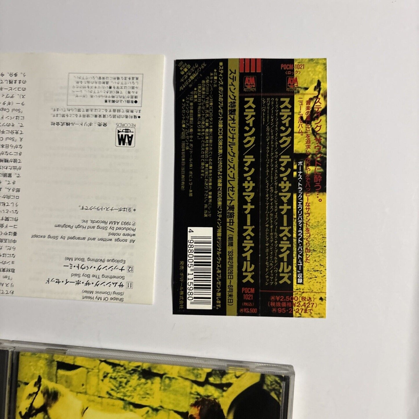 Sting – Ten Summoner's Tales (CD, 1993) pocm-1021 Japan obi