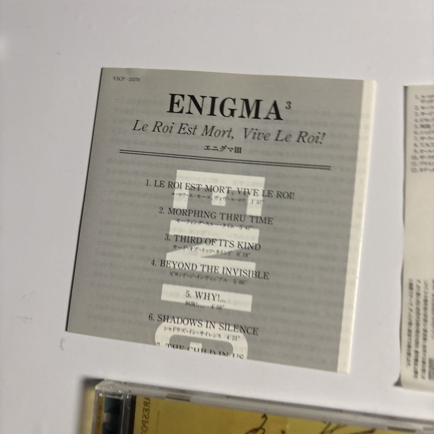 ENIGMA ³ – Le Roi Est Mort, Vive Le Roi! (CD, 1996) vjcp-25270 Japan obi