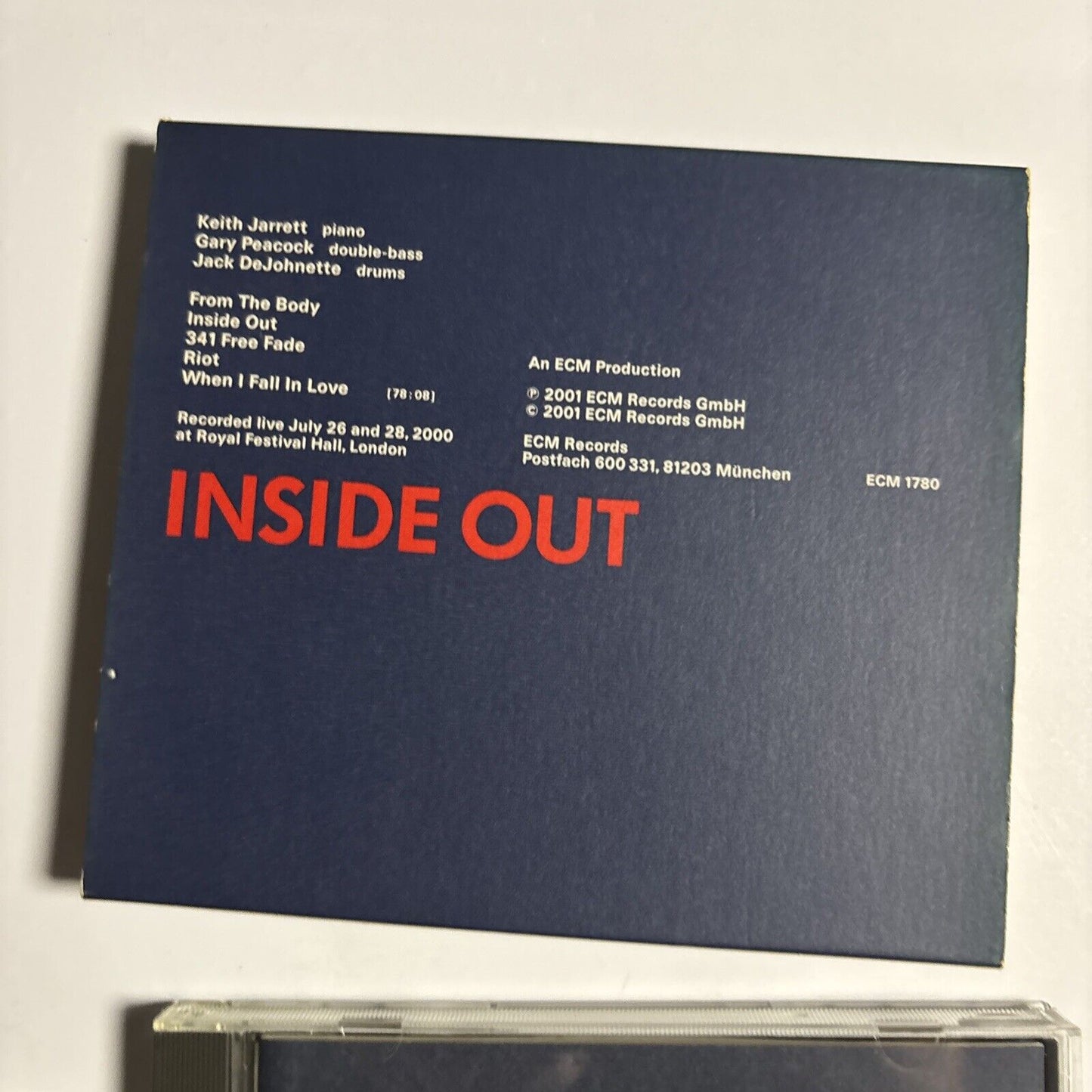 Keith Jarrett / Gary Peacock / Jack DeJohnette – Inside Out (CD, 2001)  Japan