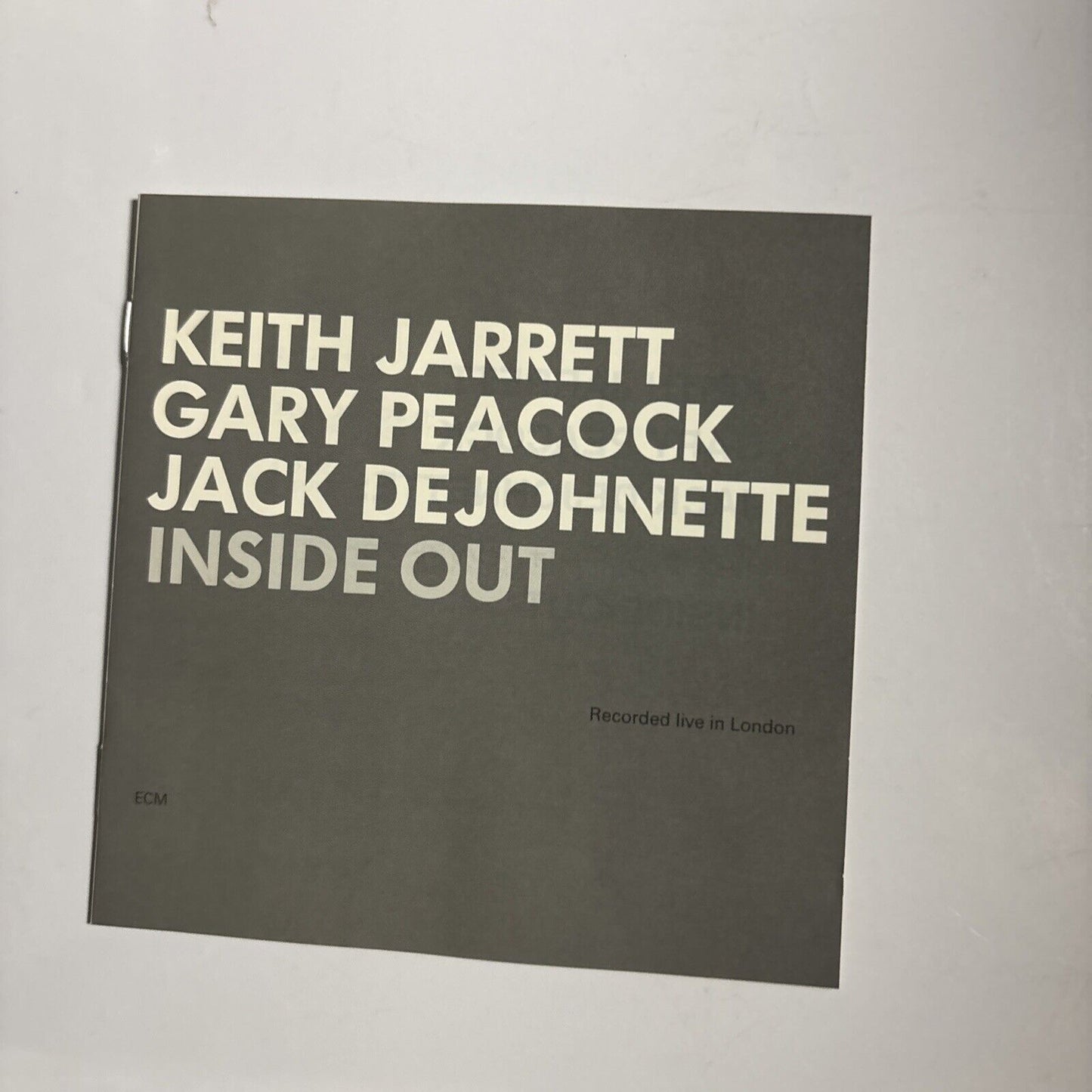 Keith Jarrett / Gary Peacock / Jack DeJohnette – Inside Out (CD, 2001)  Japan