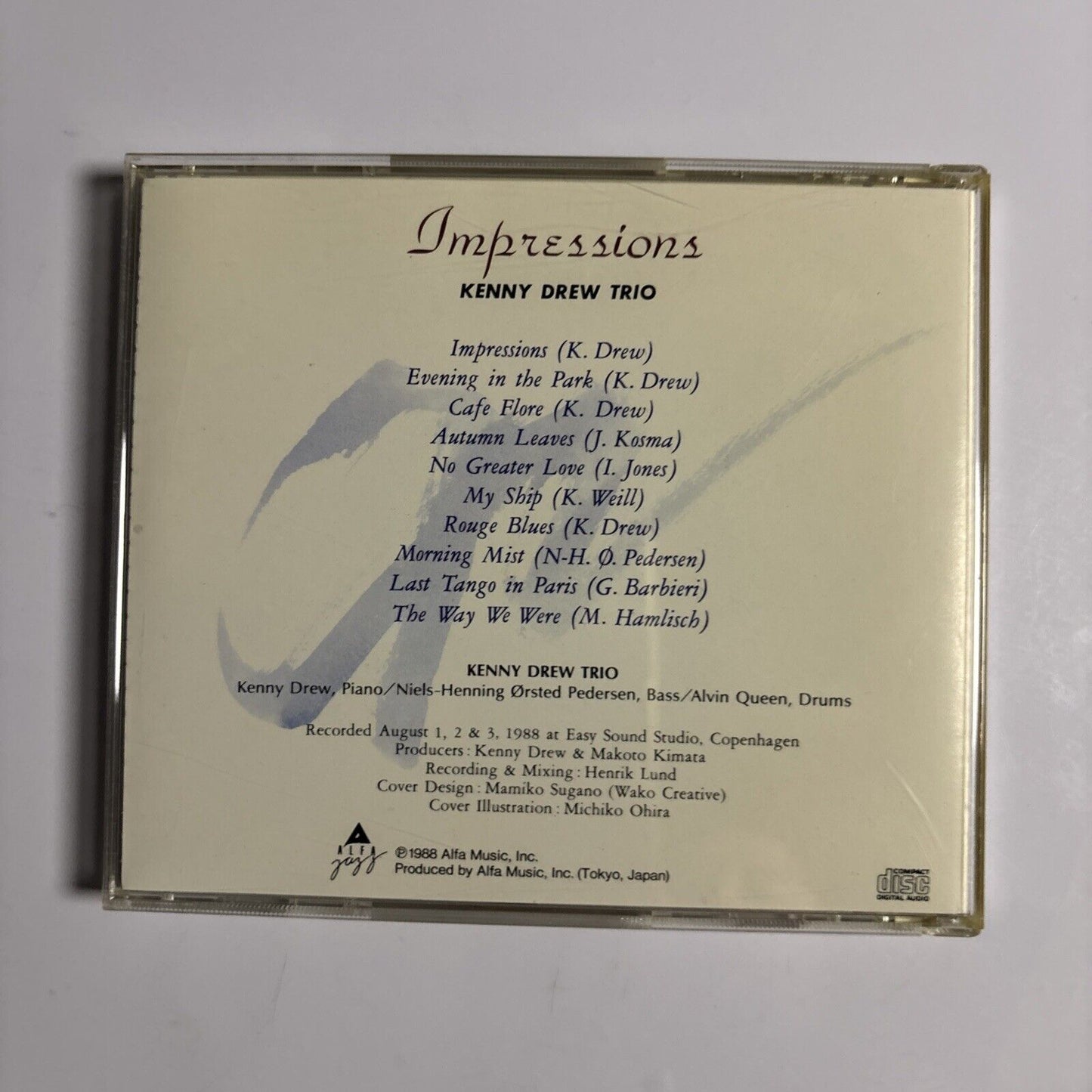 Kenny Drew Trio – Impressions (CD, 1996) alcb-9501 Japan