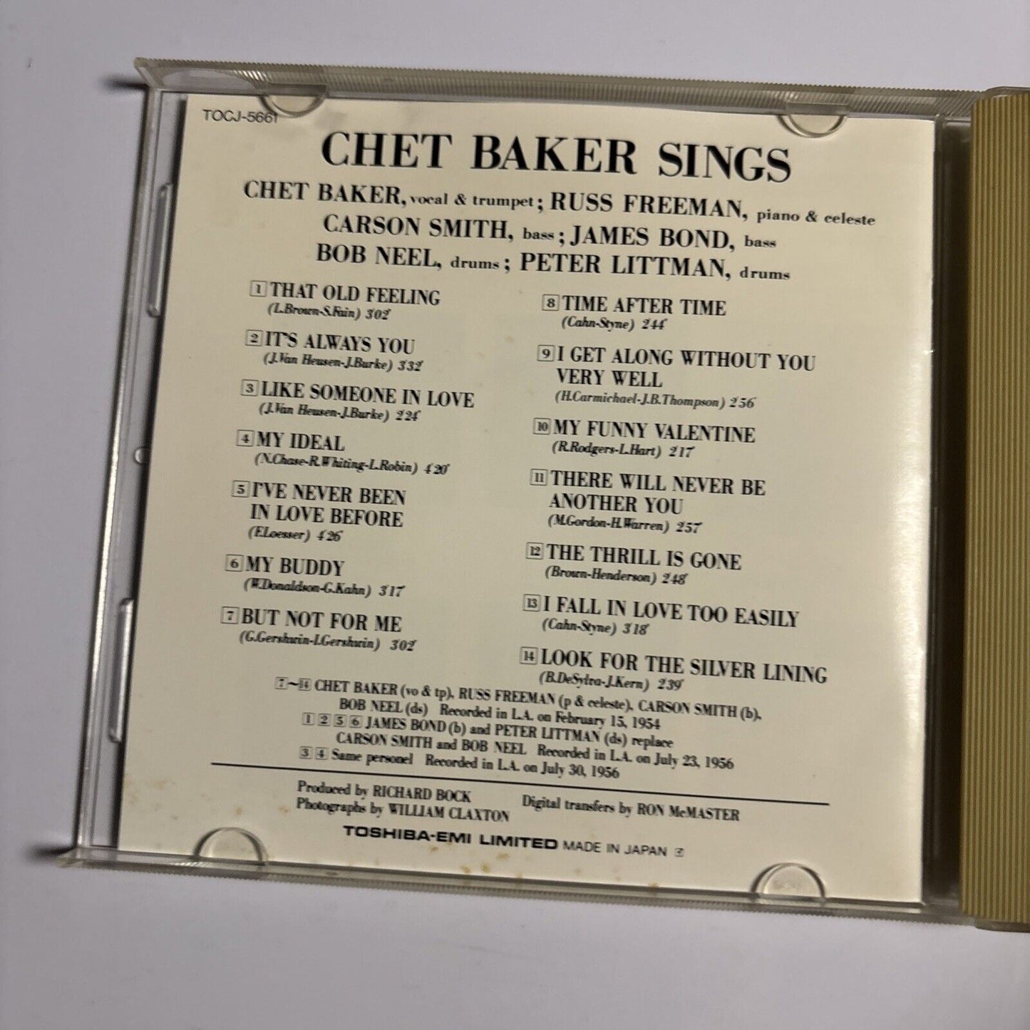 Chet Baker – Chet Baker Sings (CD, 1956) tocj-5661 Japan