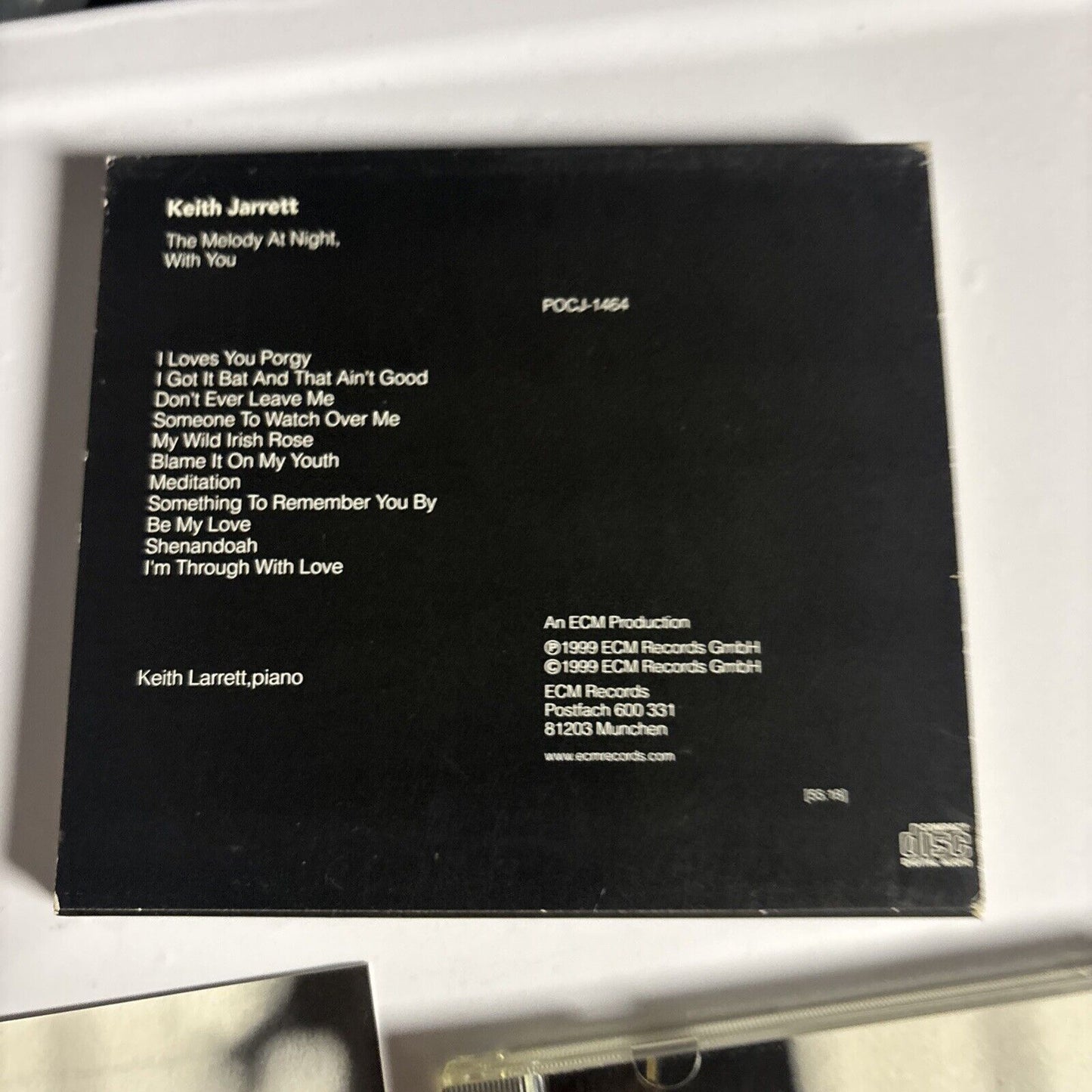 Keith Jarrett – The Melody At Night, With You (CD, 1999) pocj-1464 Japan