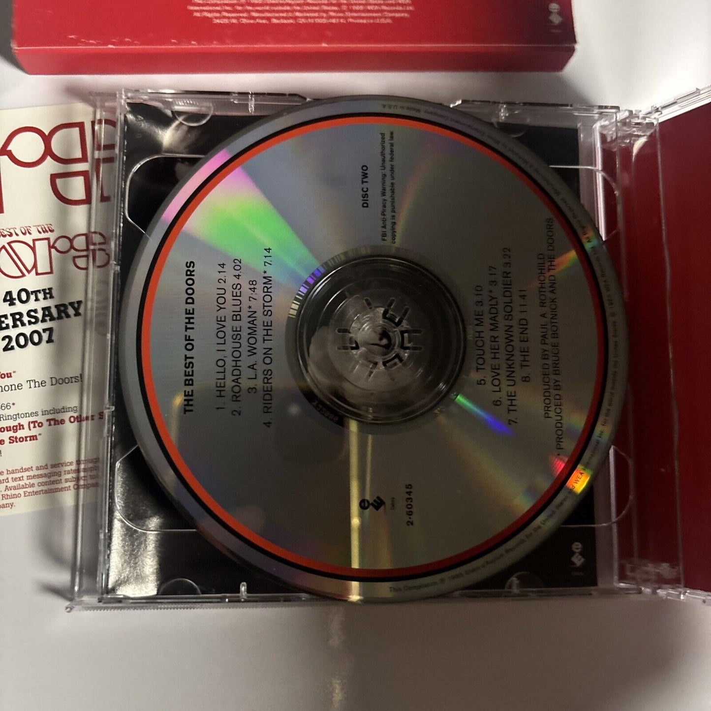 The Doors – The Best Of The Doors (CD, 2006, 2-Disc) 2-60345